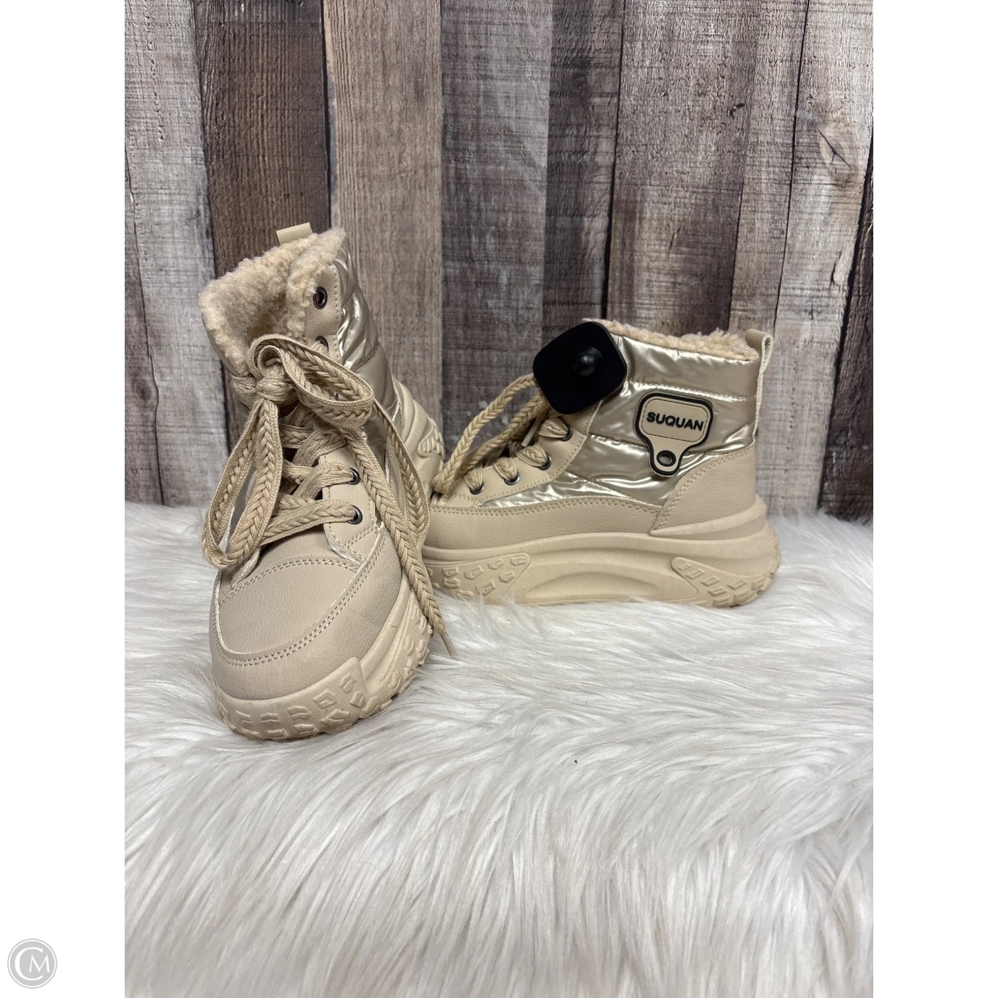 Boots Snow By Cme In Gold, Size: 7