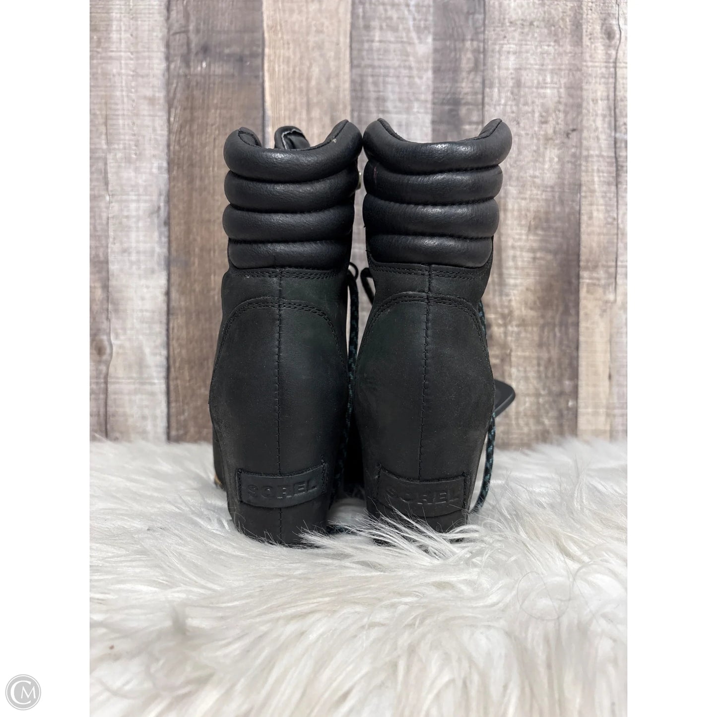 Boots Ankle Heels By Sorel In Black, Size: 7.5