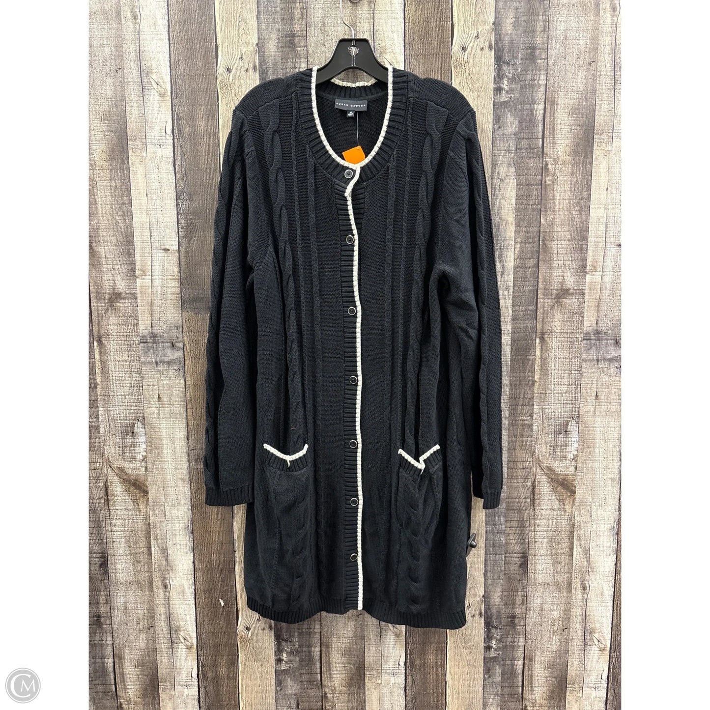 Cardigan By Susan Graver In Black, Size: Xl