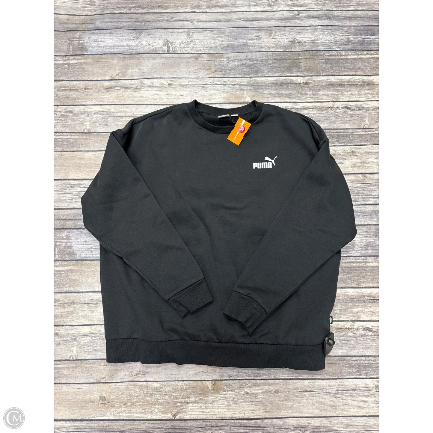 Athletic Sweatshirt Collar By Puma In Black, Size: L