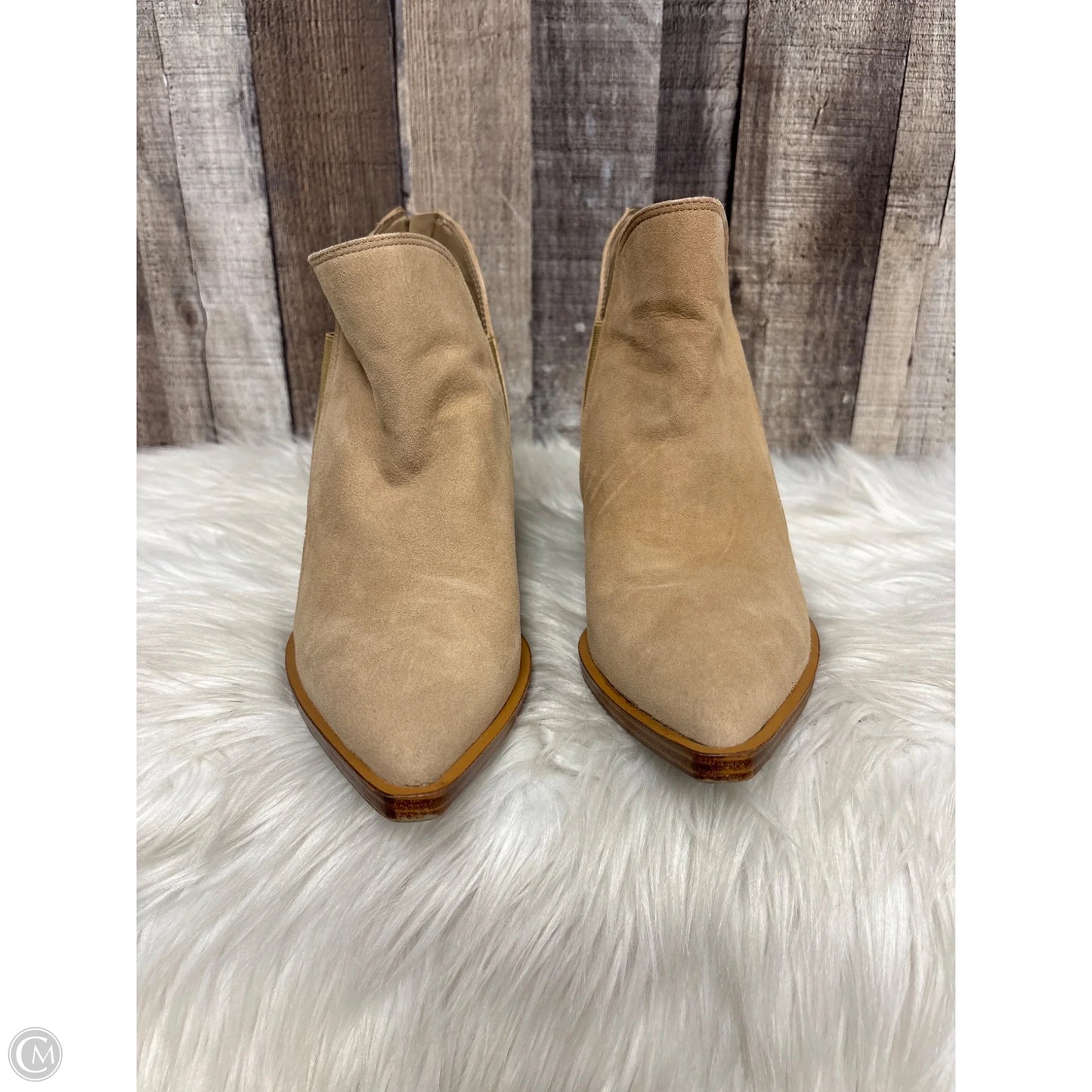 Boots Ankle Heels By Vince Camuto In Tan, Size: 9