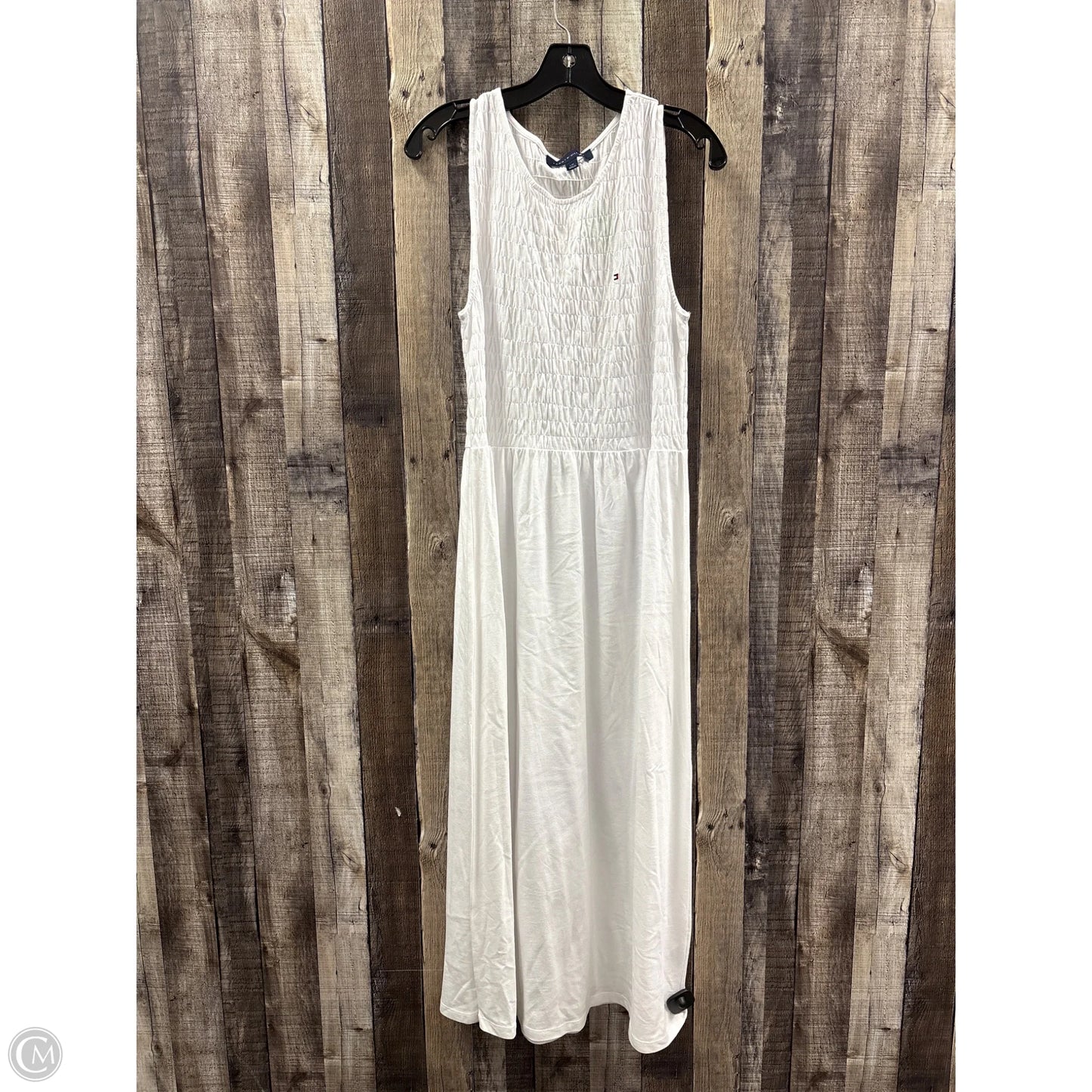 Dress Casual Maxi By Tommy Hilfiger In White, Size: L