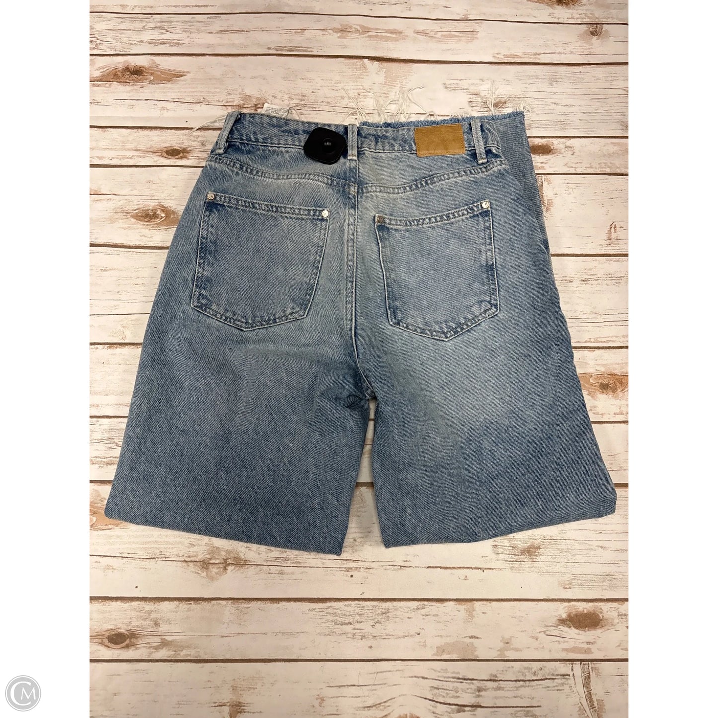 Jeans Straight By Zara In Blue Denim, Size: 4