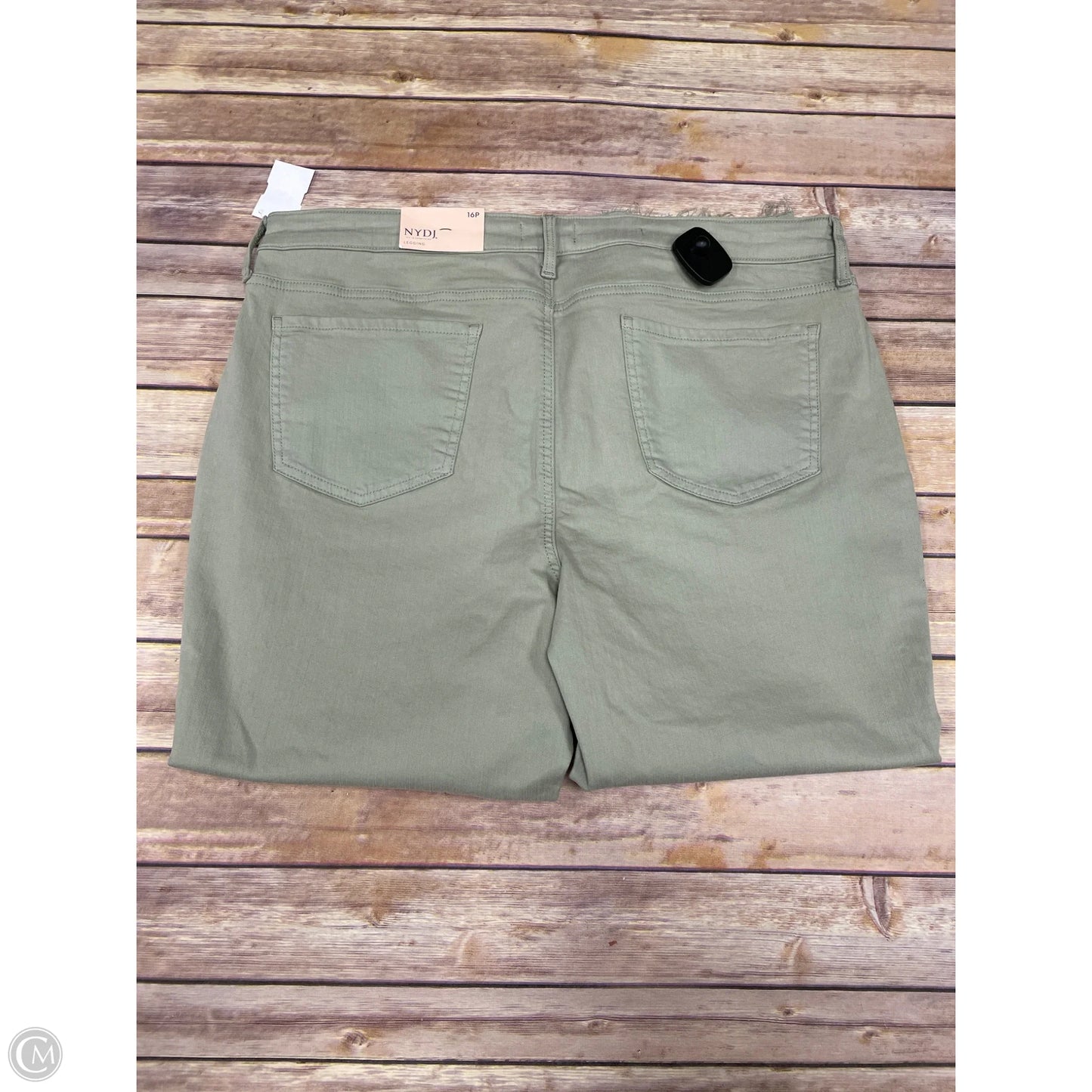 Jeans Straight By Not Your Daughters Jeans In Green Denim, Size: 16