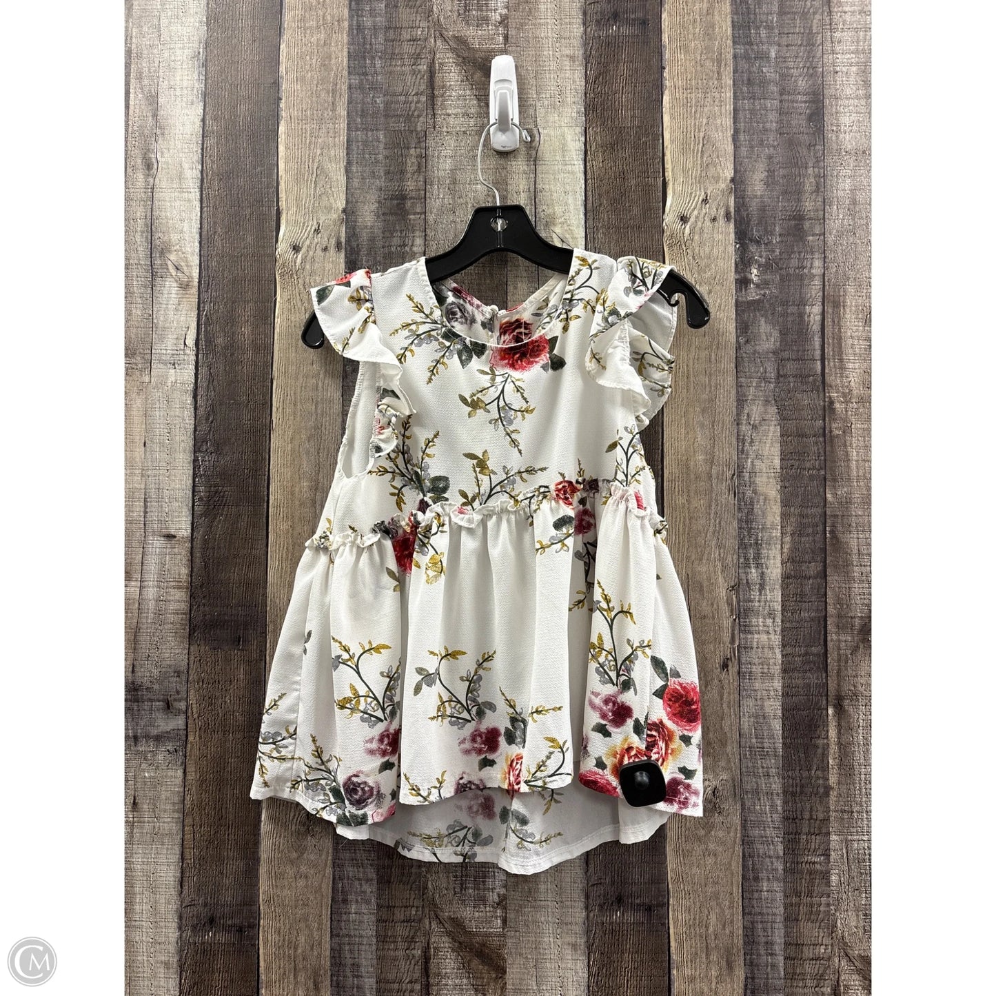Top Sleeveless By Cmf In Floral Print, Size: S