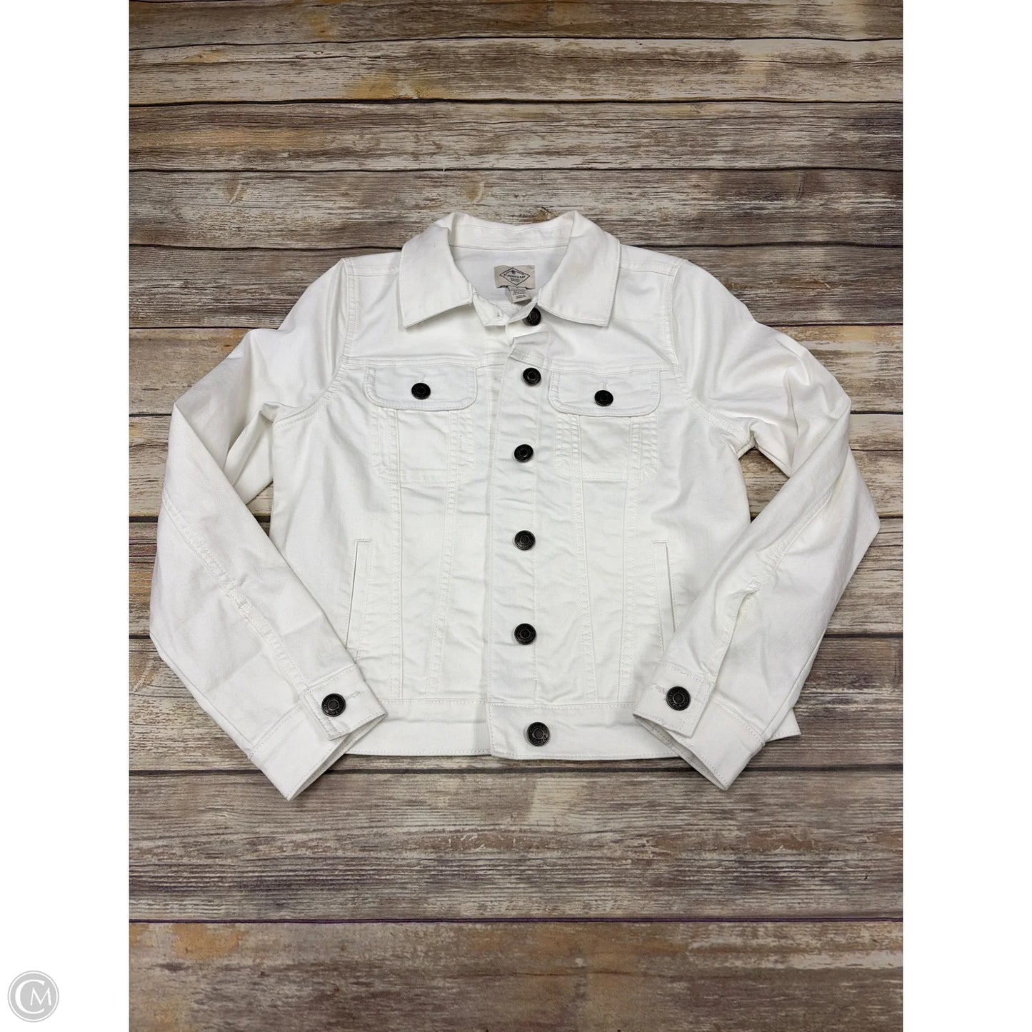 Jacket Denim By St Johns Bay In White, Size: S