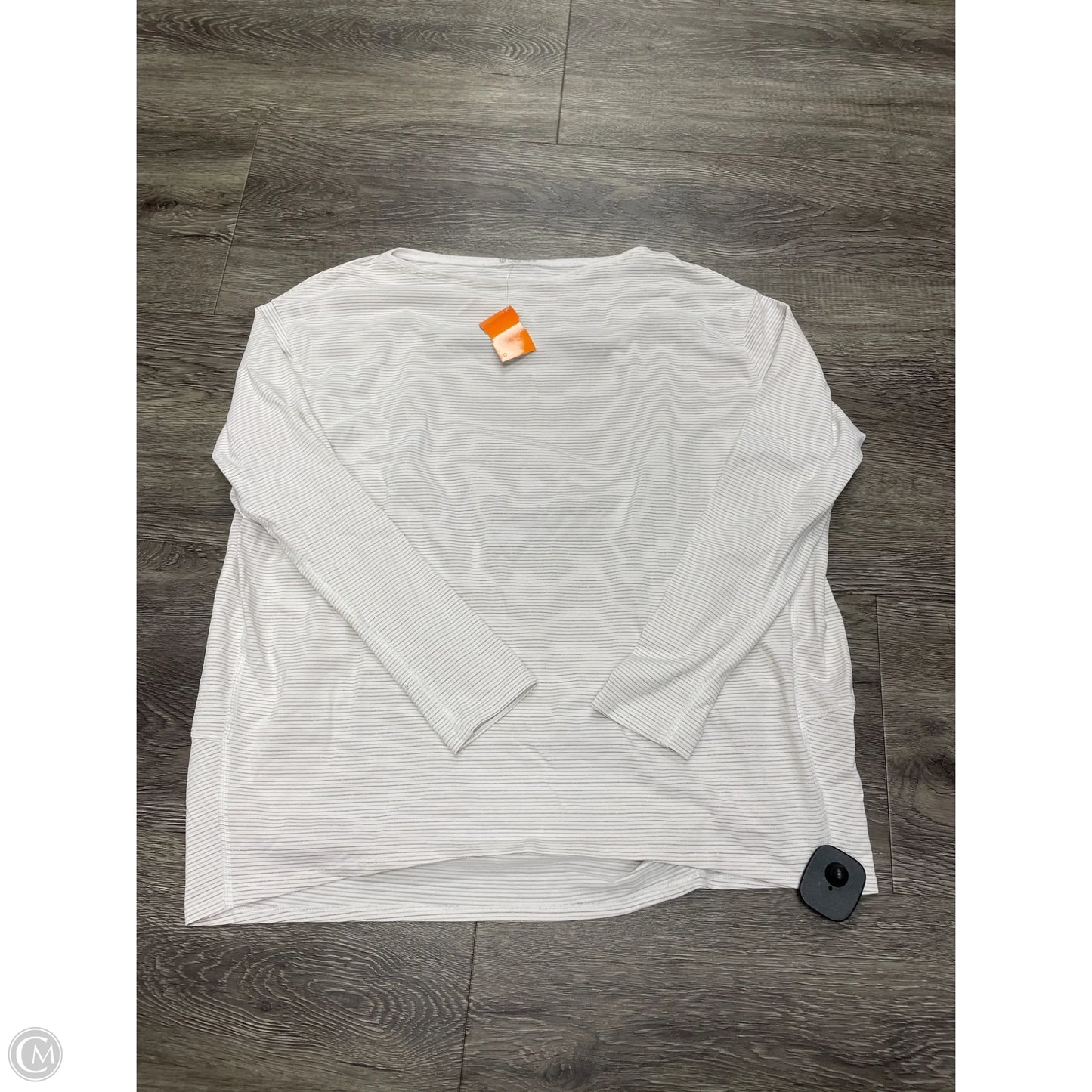 Athletic Top Long Sleeve Crewneck By Lululemon In Striped Pattern, Size: M