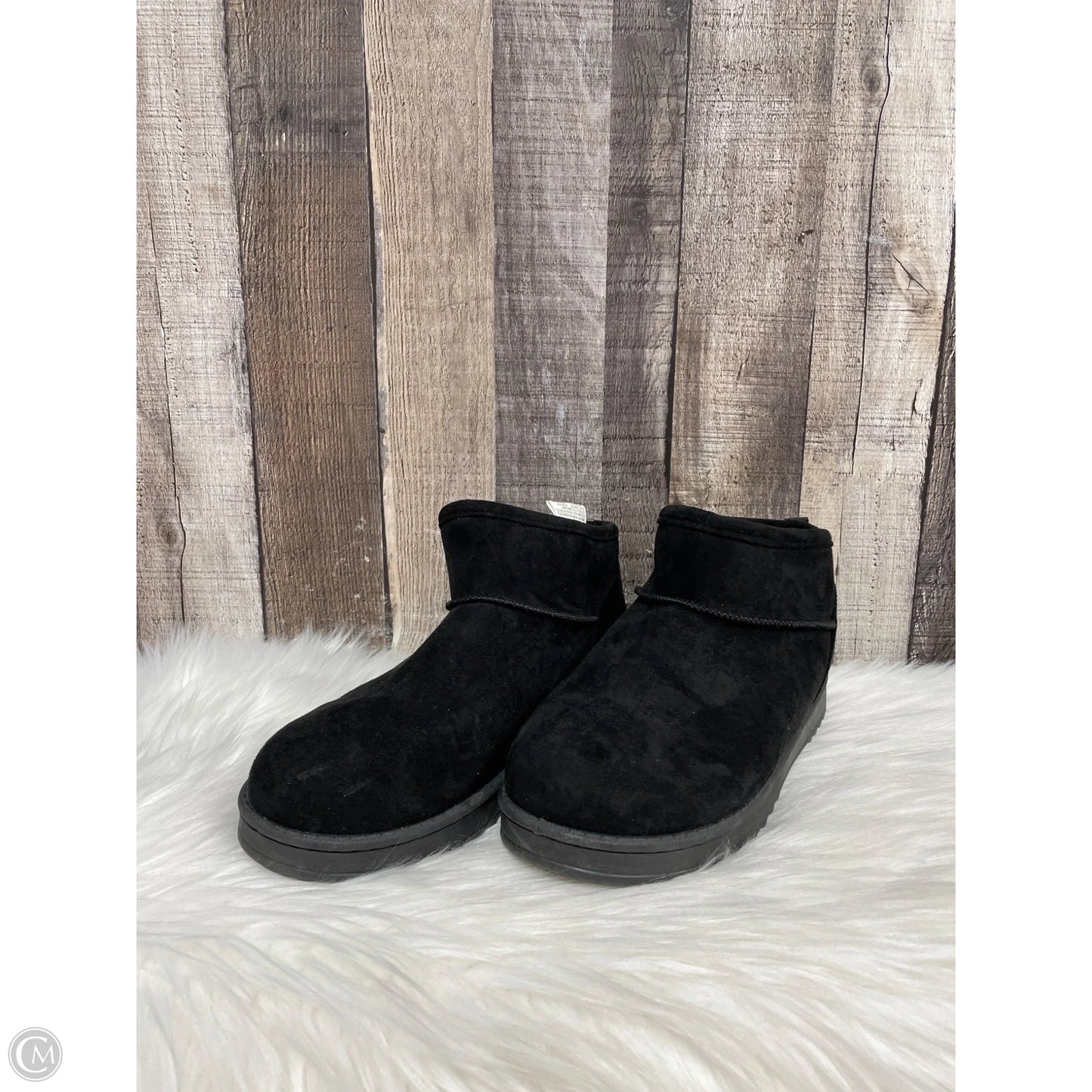 Boots Ankle Flats By So In Black, Size: 8