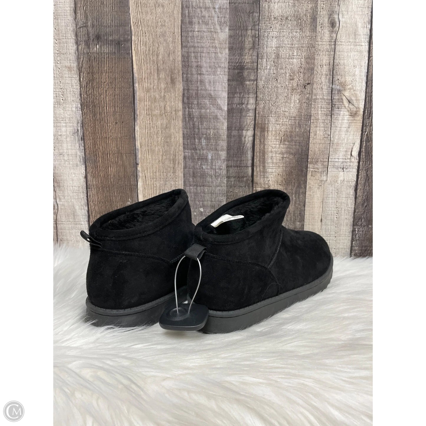 Boots Ankle Flats By So In Black, Size: 8