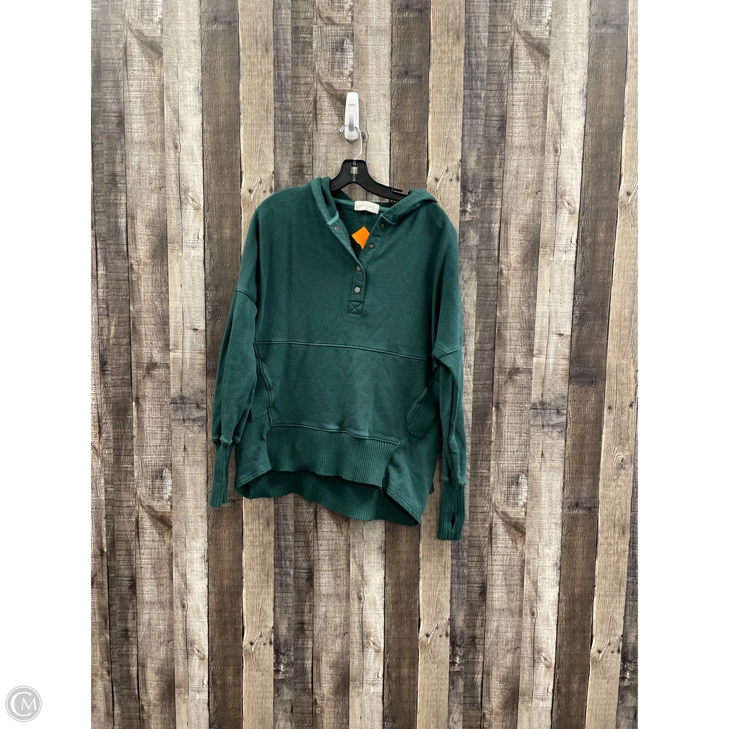 Sweatshirt Hoodie By Cme In Green, Size: M