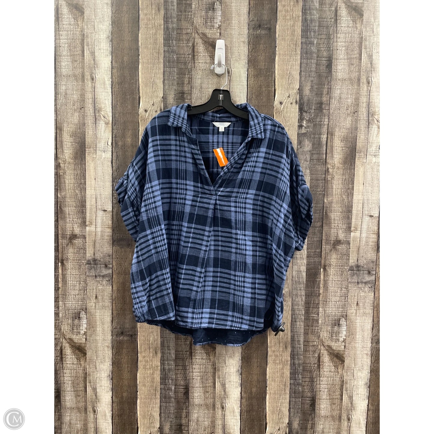 Top Short Sleeve By Time And Tru In Navy, Size: Xxl