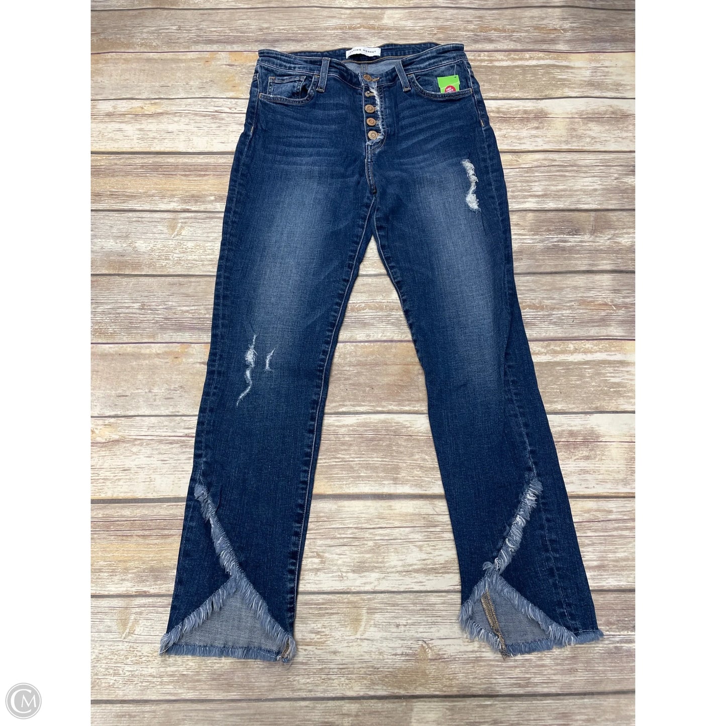 Jeans Skinny By Flying Monkey In Blue Denim, Size: 8