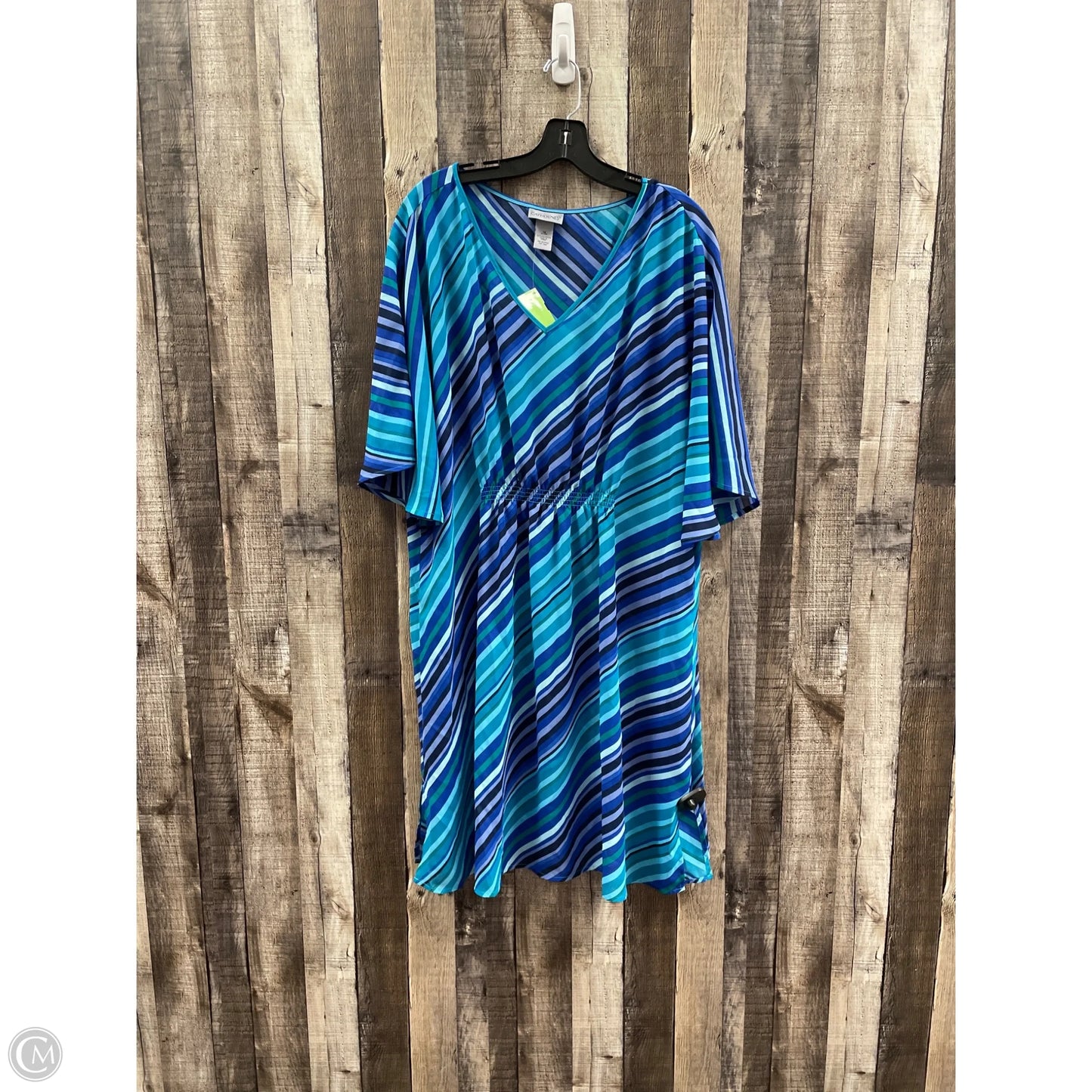 Swimwear Cover-up By Catherines In Striped Pattern, Size: 1x