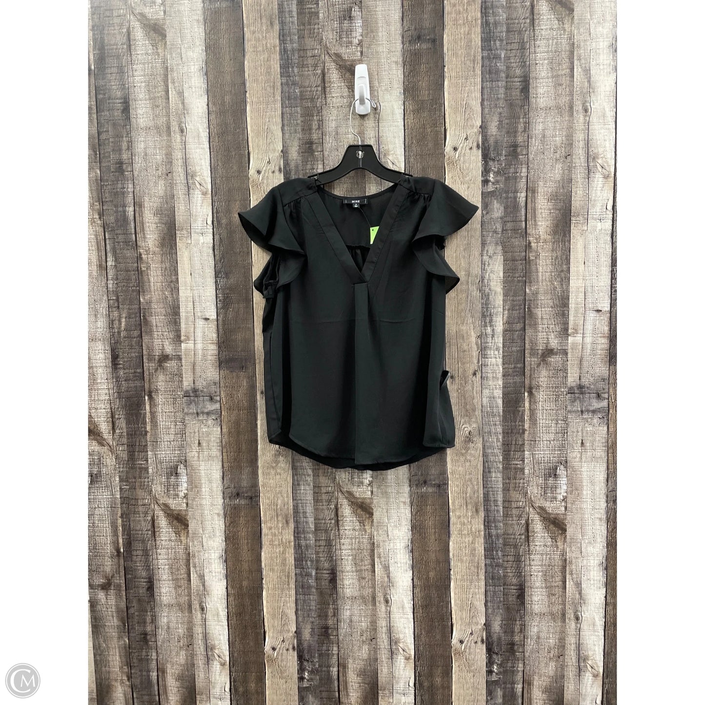 Top Short Sleeve By Mine In Black, Size: S