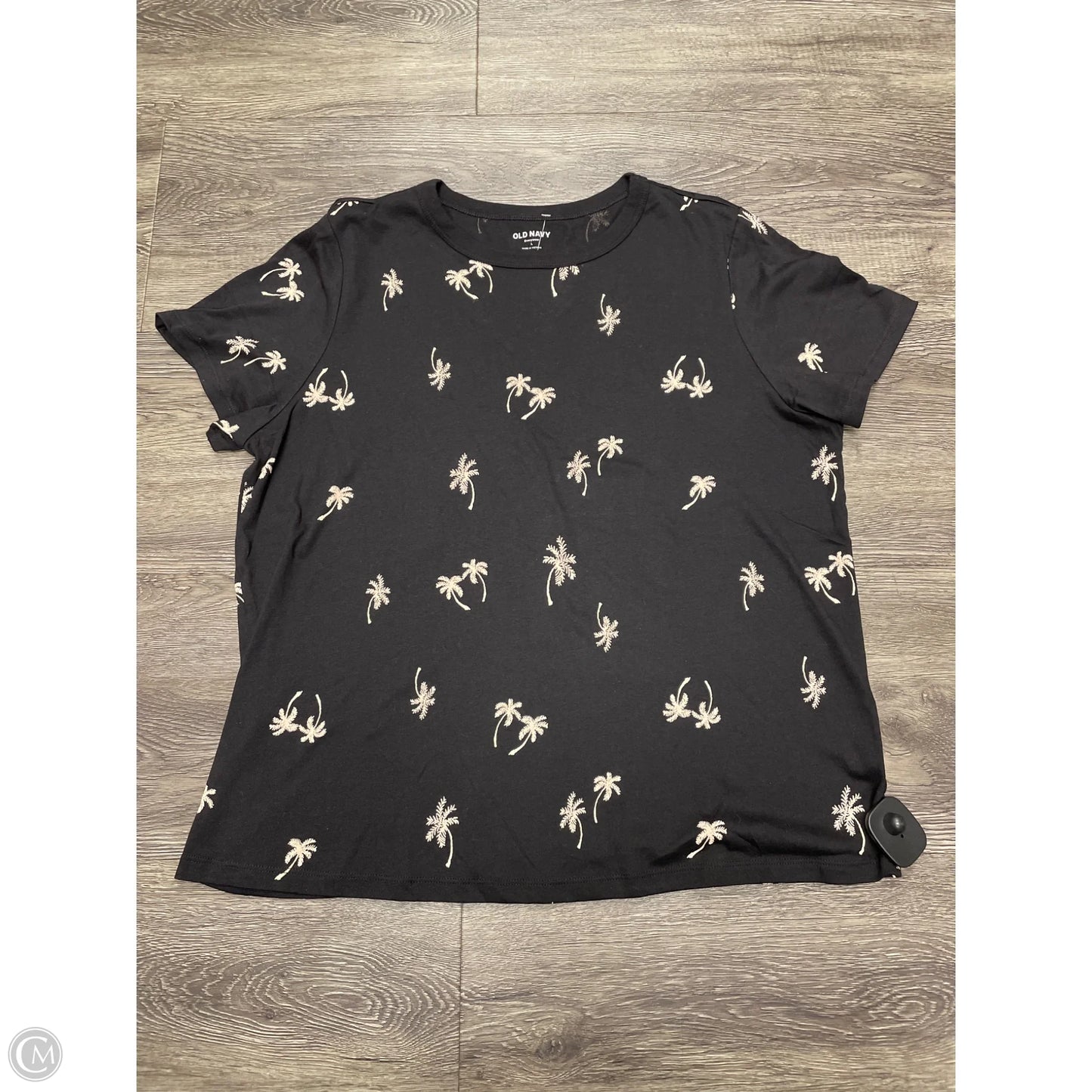 Top Short Sleeve Basic By Old Navy In Black, Size: L