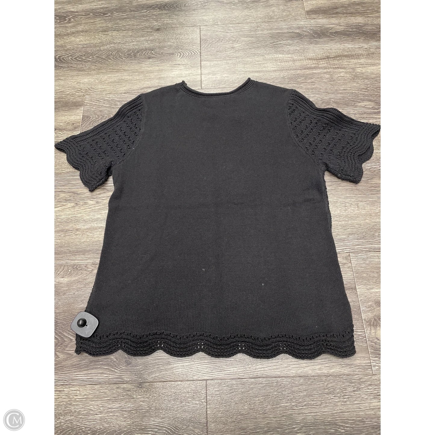 Sweater Short Sleeve By Croft And Barrow In Black, Size: M