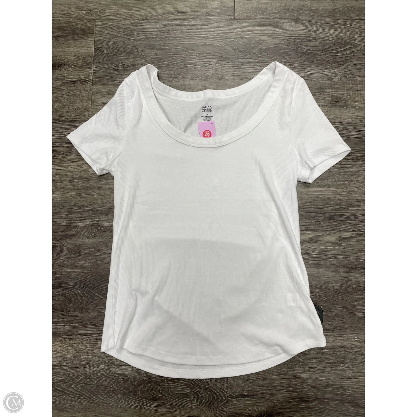 Top Short Sleeve By Falls Creek In White, Size: M