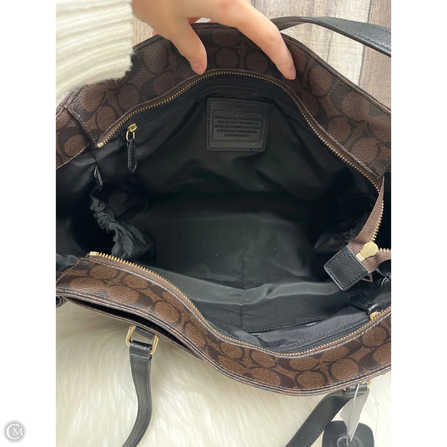 Diaper Bag Designer By Coach, Size: Large