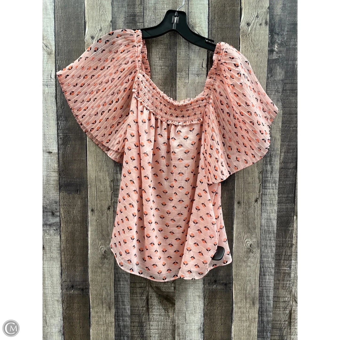 Top Short Sleeve By Ann Taylor In Floral Print, Size: M