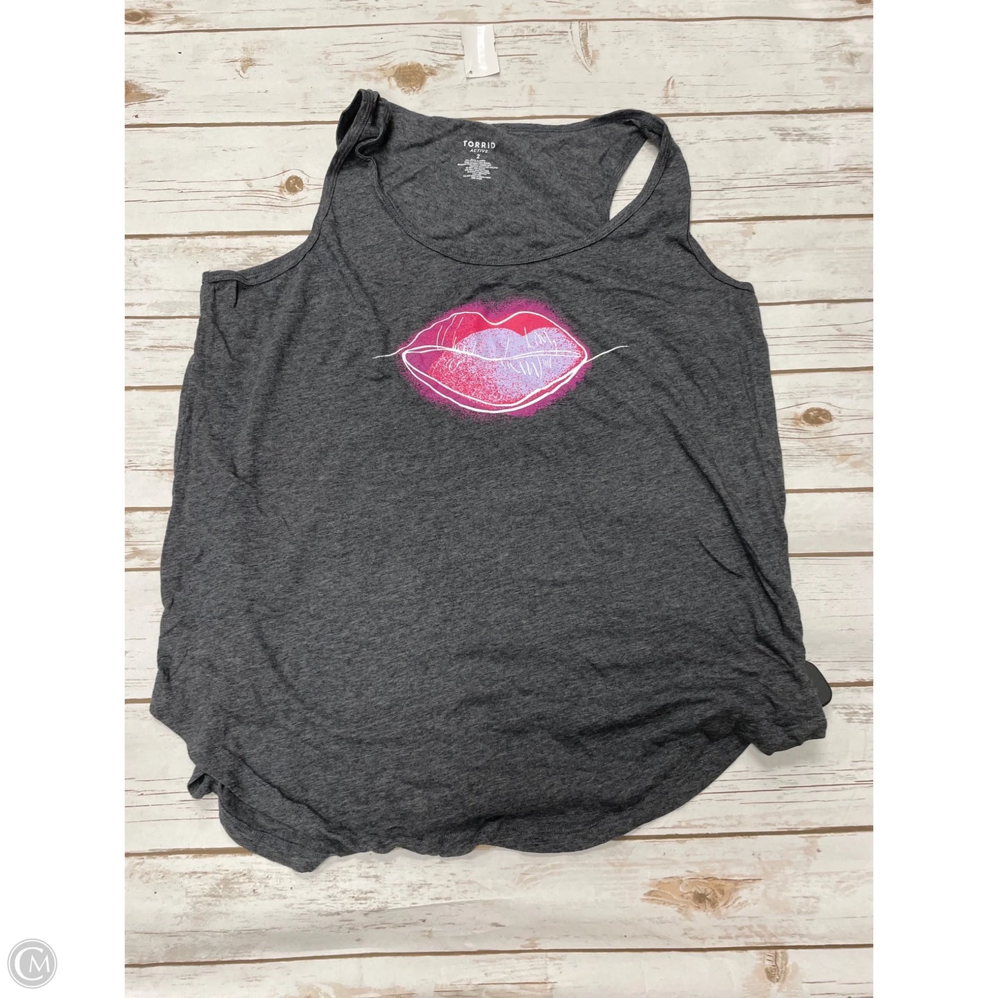 Athletic Tank Top By Torrid In Grey, Size: 2x