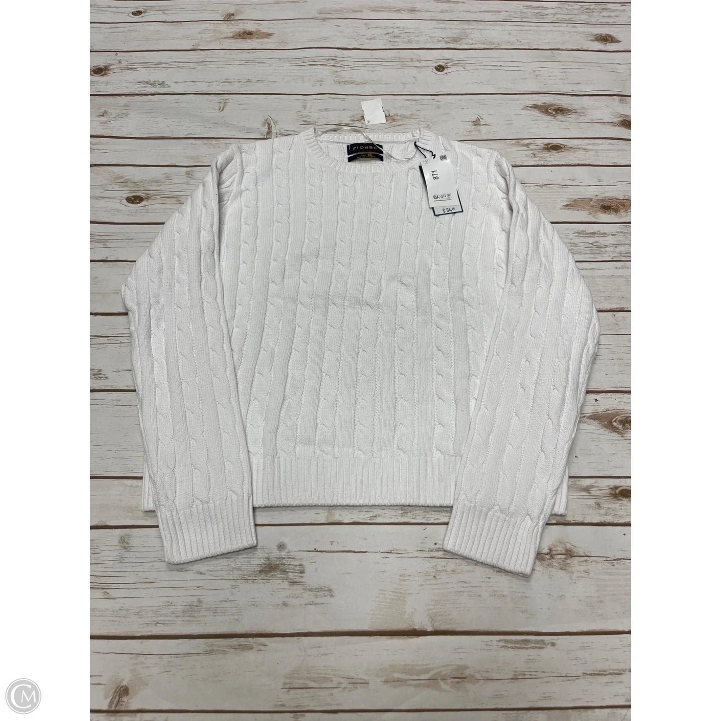 Sweater By Cme In White, Size: Xxl