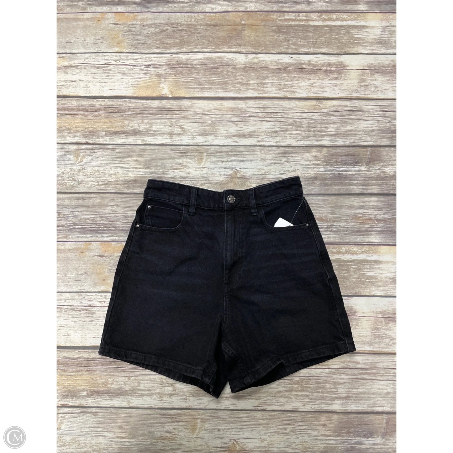 Shorts By Zara In Black Denim, Size: 4