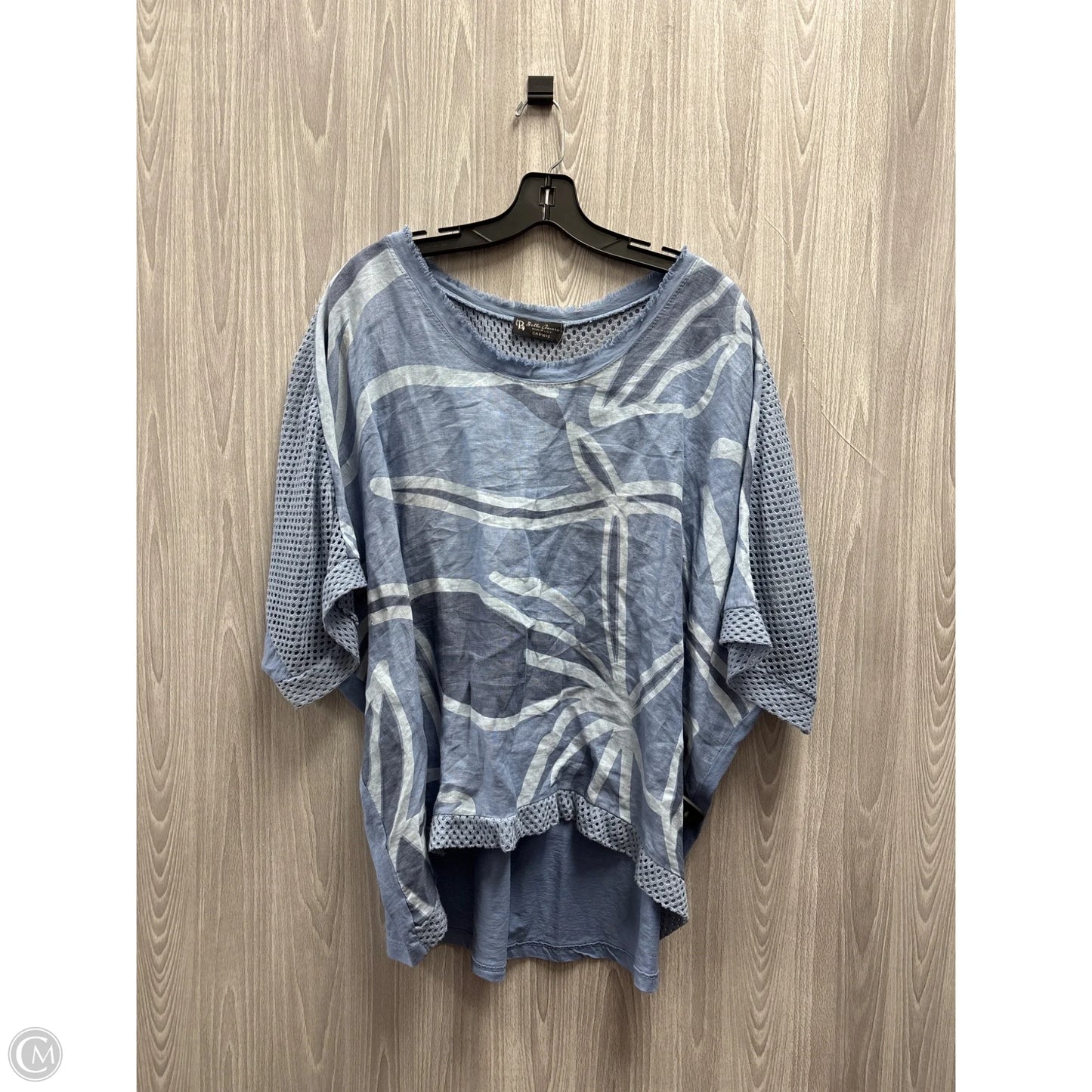 Top Short Sleeve By Cmb In Blue, Size: L