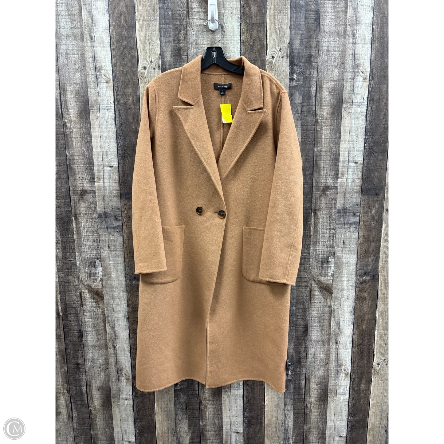 Coat Peacoat By Halogen In Tan, Size: M