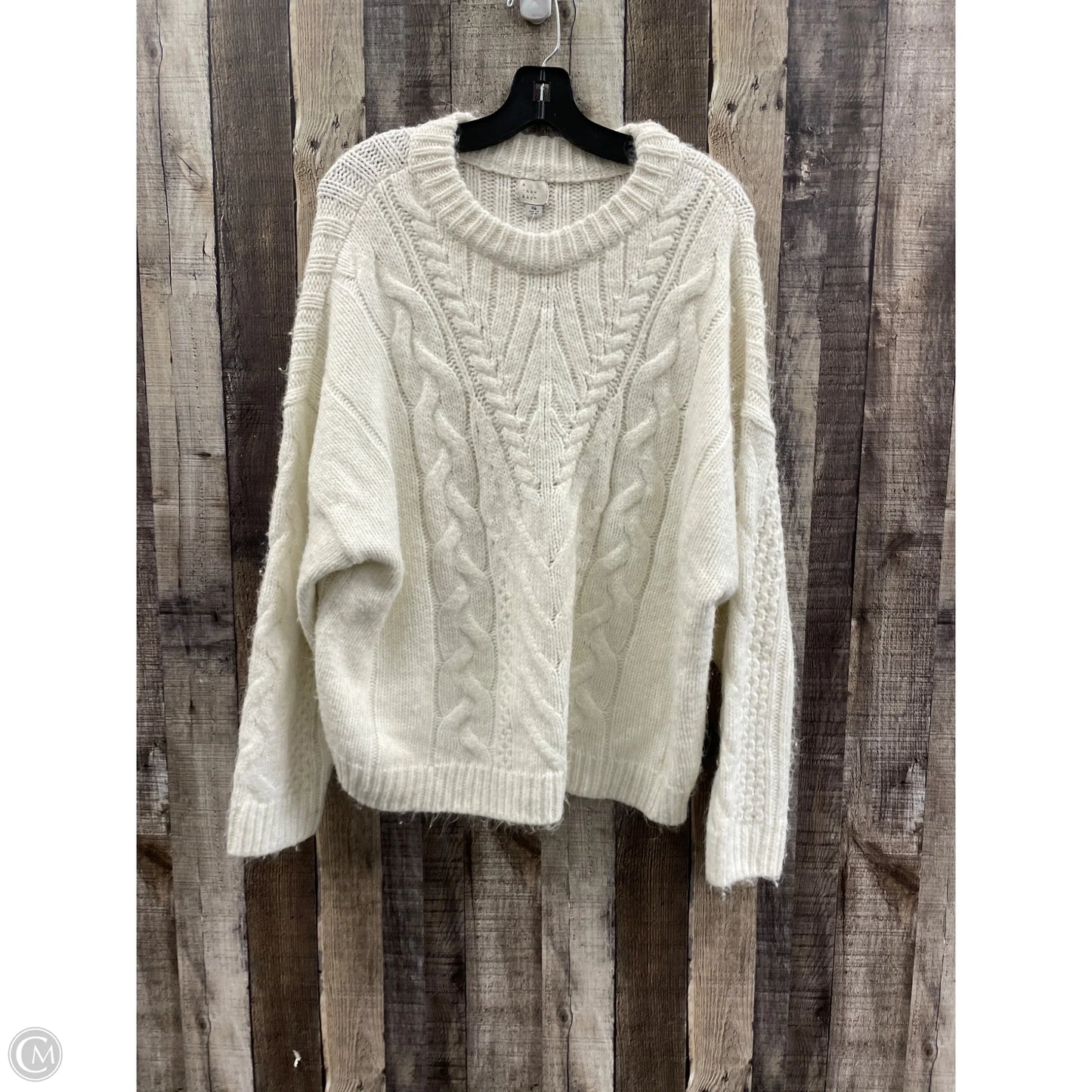 Sweater By A New Day In Cream, Size: Xl