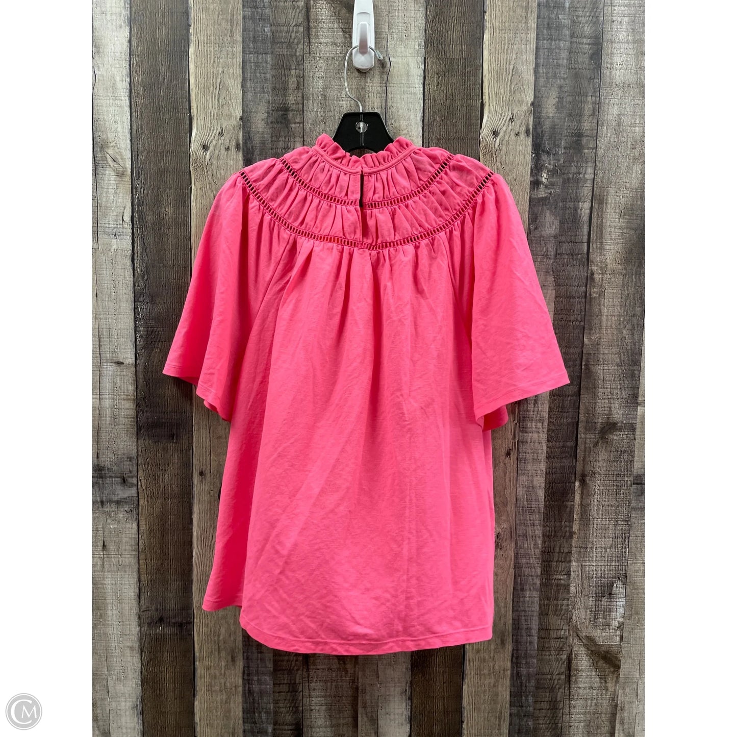 Top Short Sleeve By Ann Taylor In Pink, Size: L