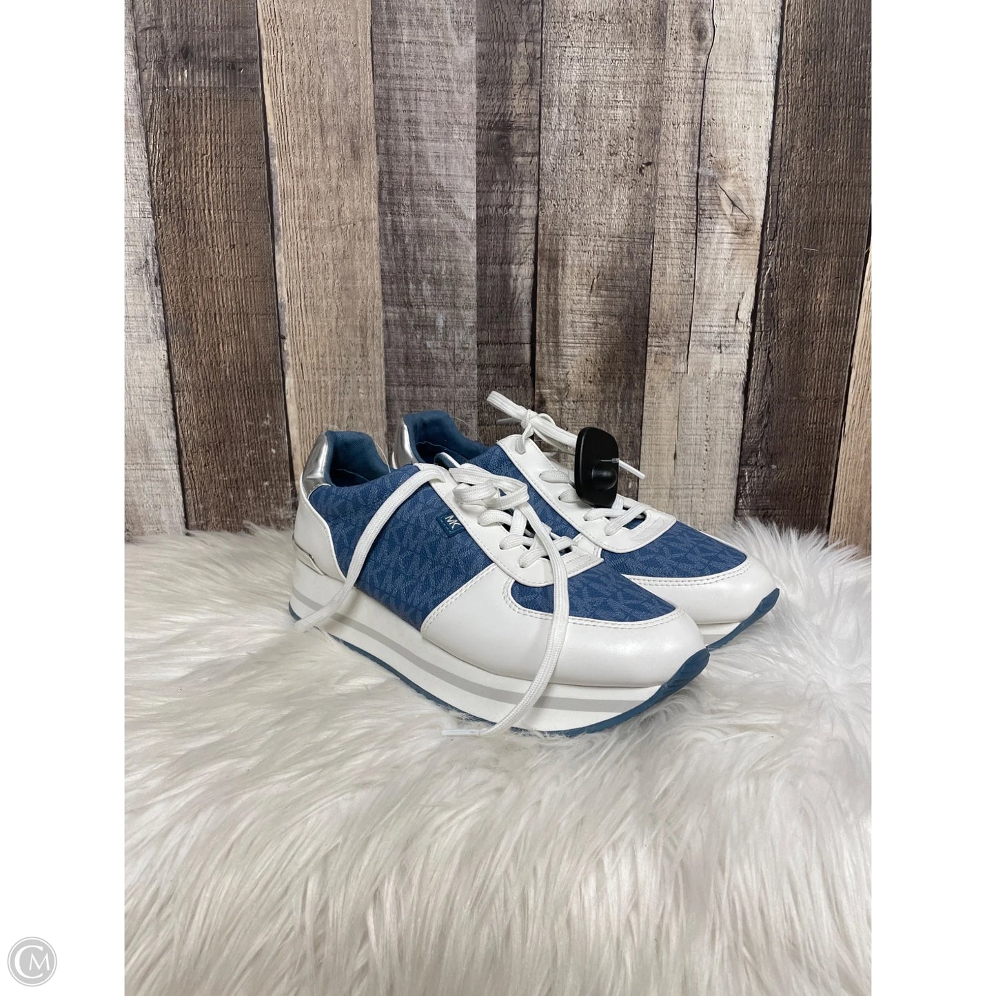 Shoes Designer By Michael Kors In Blue & White, Size: 10