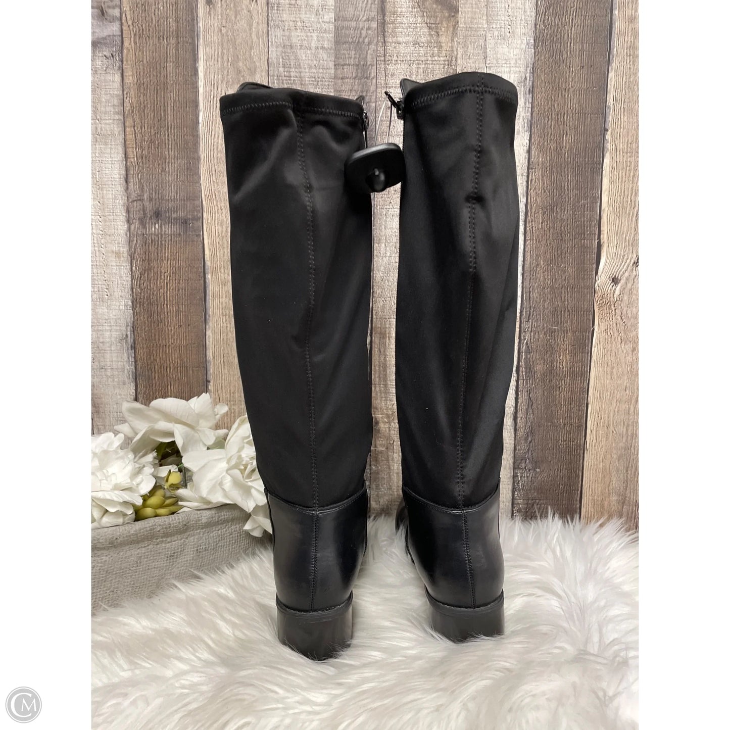 Boots Knee Heels By Kelly And Katie In Black, Size: 7