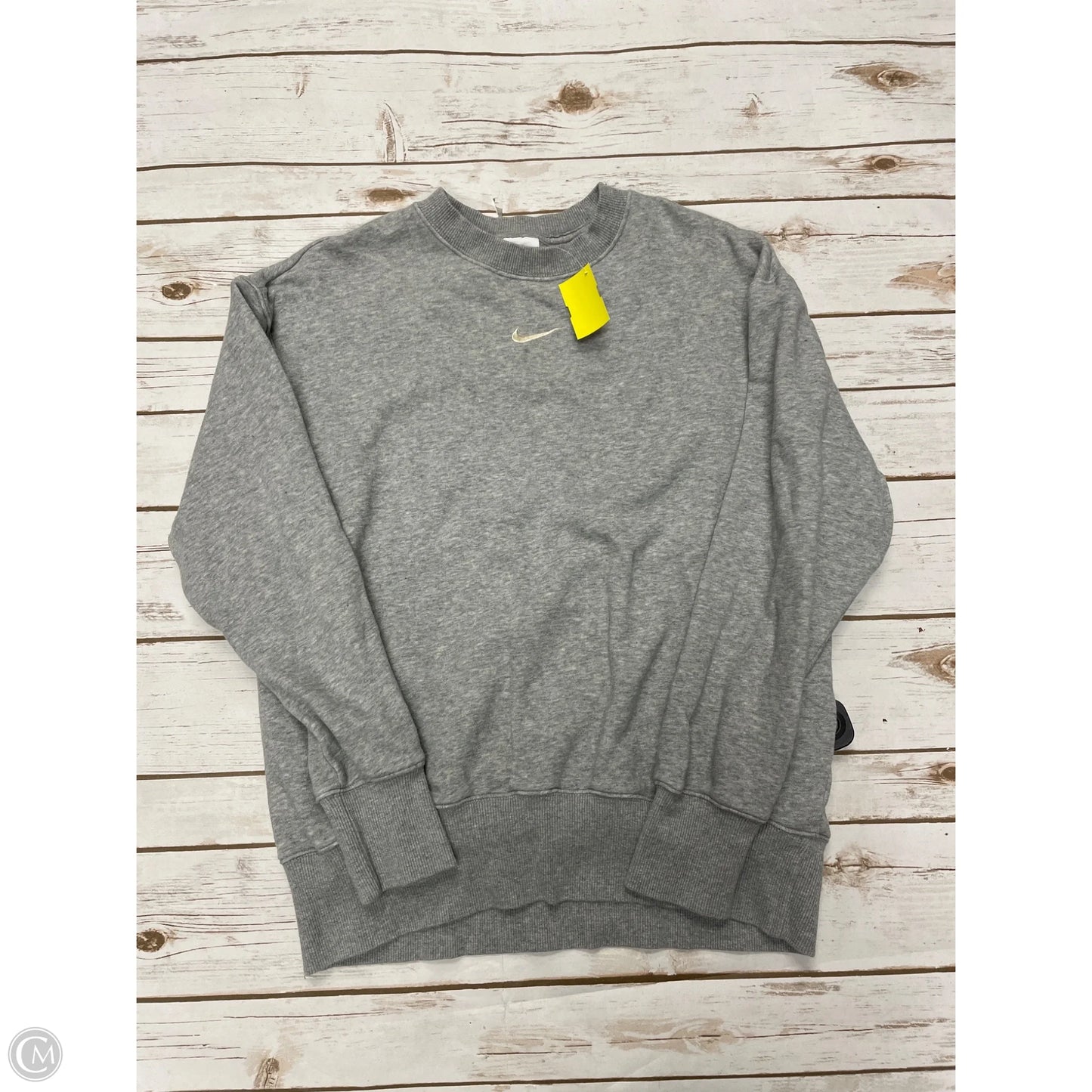 Sweatshirt Crewneck By Nike In Grey, Size: Xs
