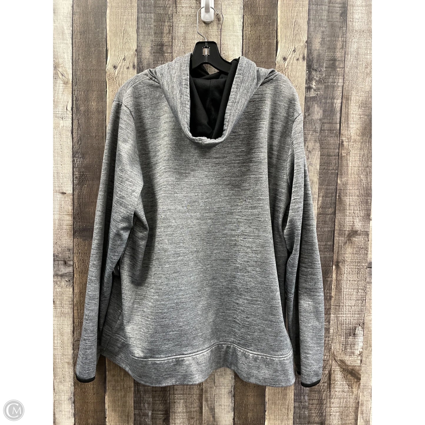 Athletic Sweatshirt Hoodie By Rbx In Grey, Size: 2x