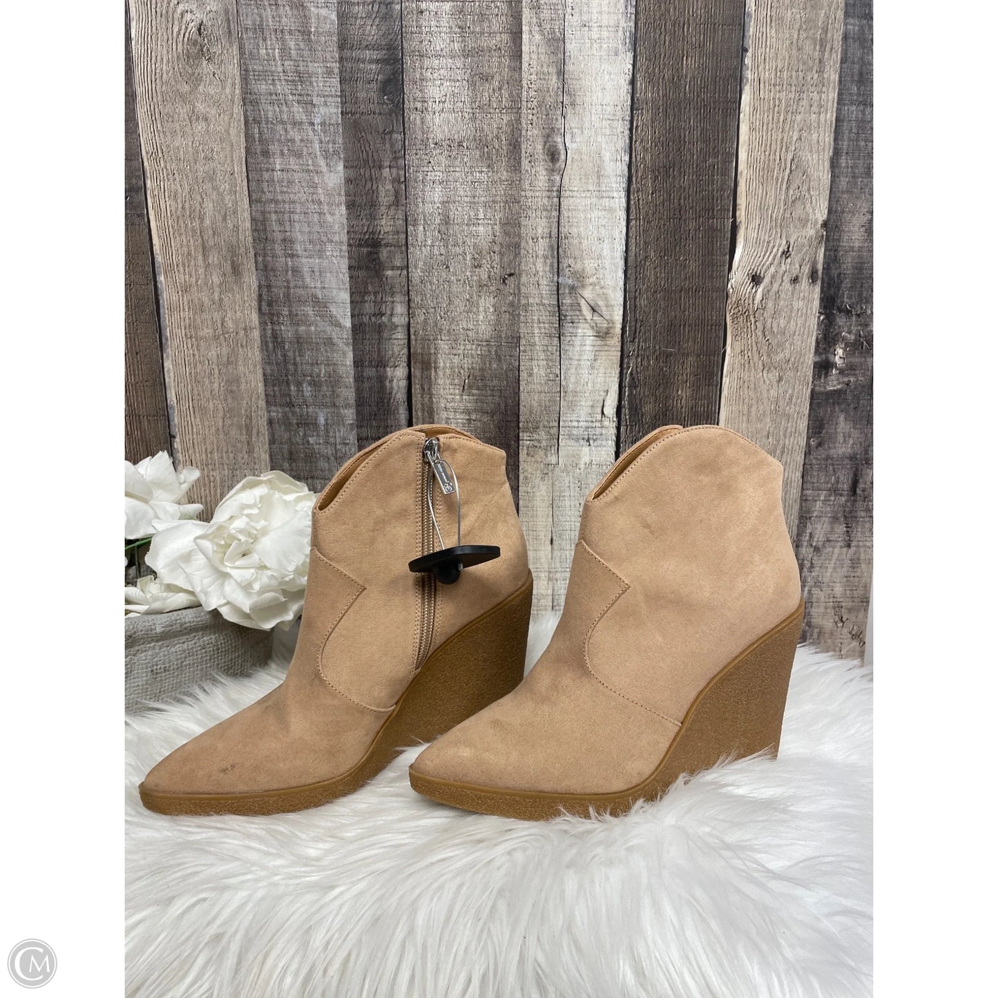 Boots Ankle Heels By Jessica Simpson In Tan, Size: 7