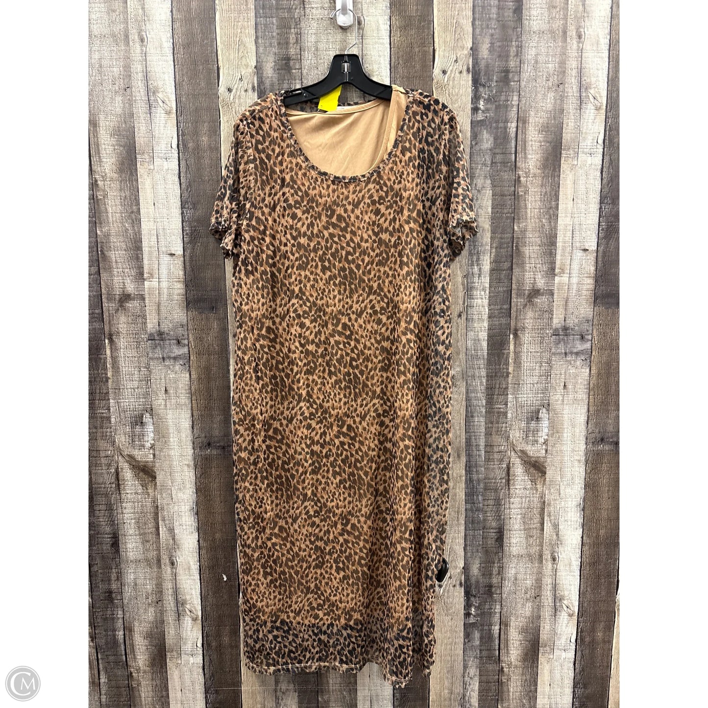 Dress Party Midi By Terra & Sky In Animal Print, Size: 1x