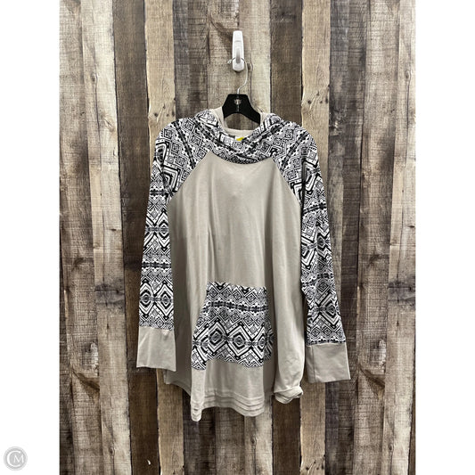 Top Long Sleeve By Lularoe In Black & White, Size: 2x