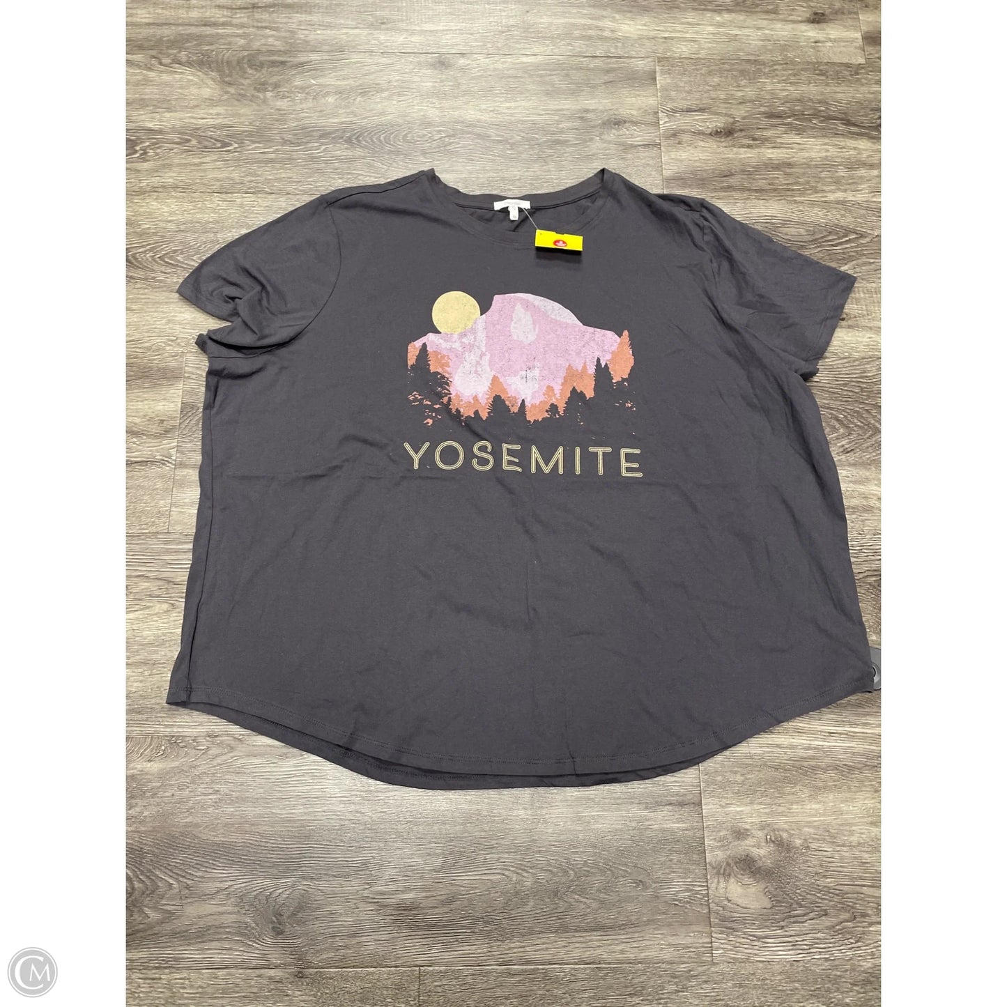 Top Short Sleeve By Maurices In Grey, Size: 4x