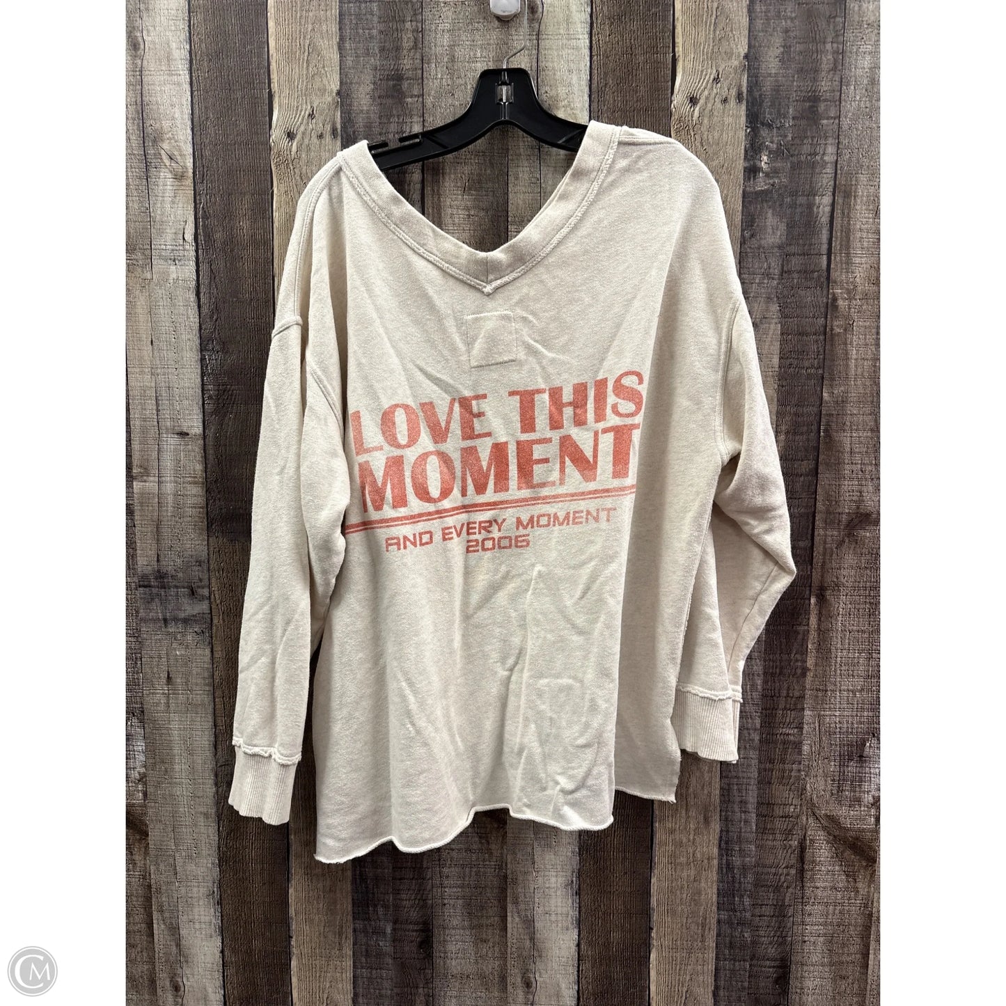Sweatshirt Crewneck By Aerie In Tan, Size: M