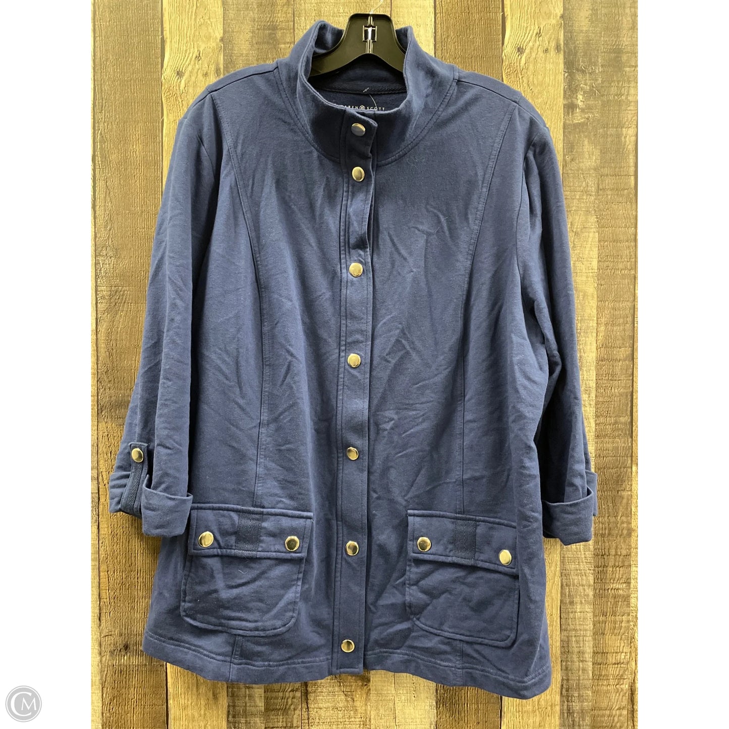Jacket Other By Karen Scott In Navy, Size: 1x