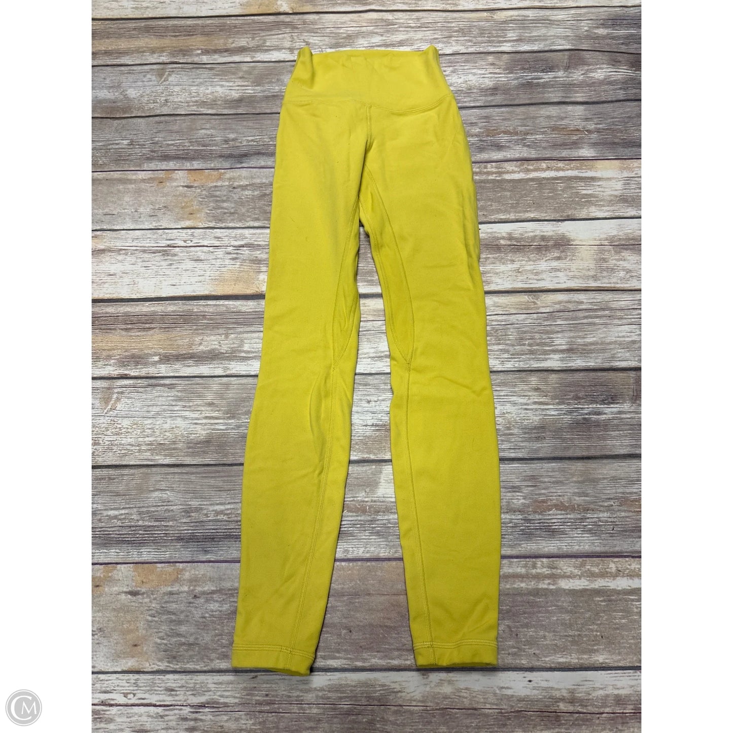 Athletic Leggings By Lululemon In Yellow, Size: 2