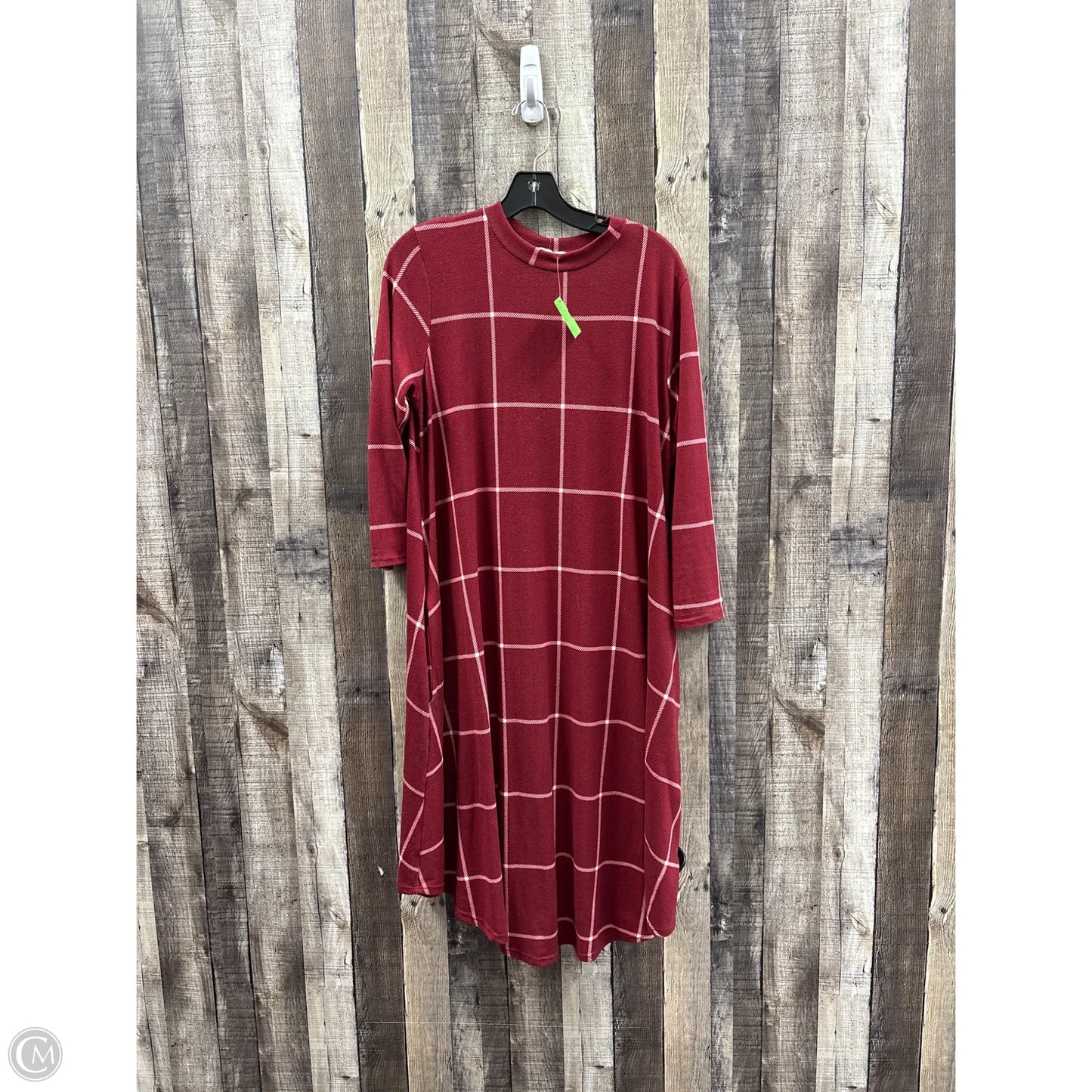 Dress Casual Midi By Cme In Red, Size: L