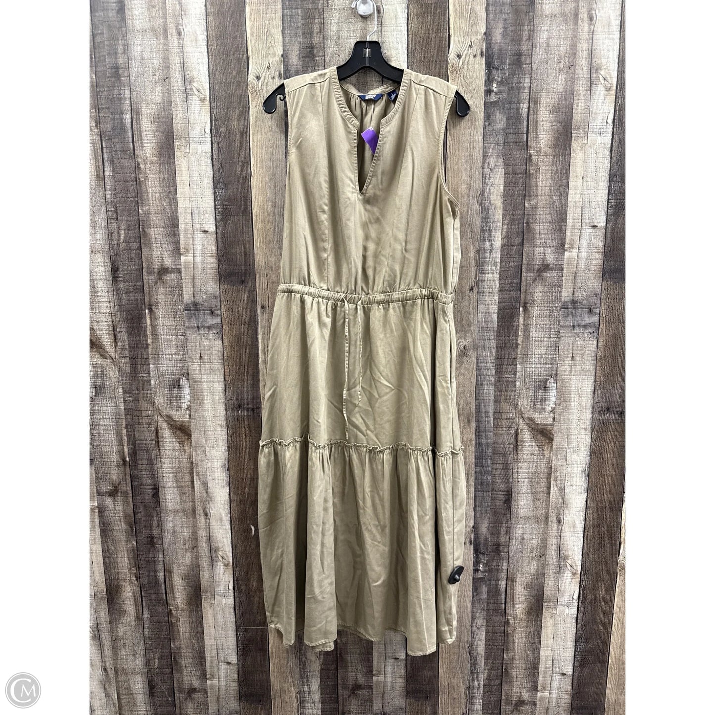 Dress Casual Maxi By Lands End In Tan, Size: L