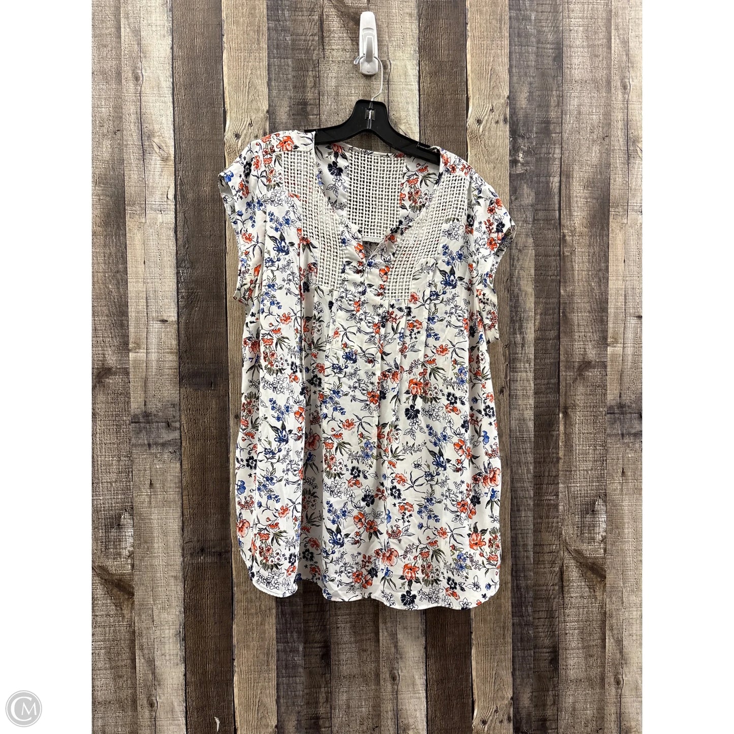 Top Sleeveless By Daniel Rainn In Floral Print, Size: 1x