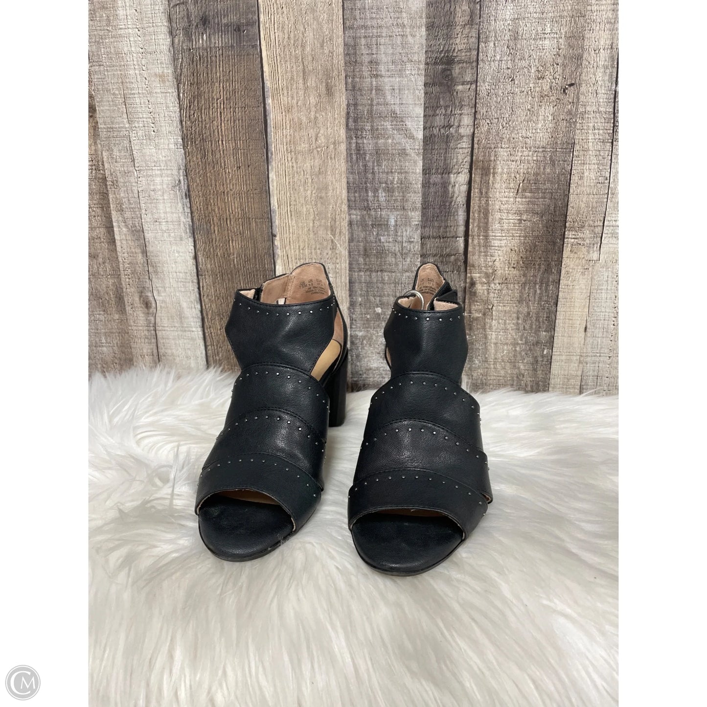 Sandals Heels Block By Cme In Black, Size: 7.5
