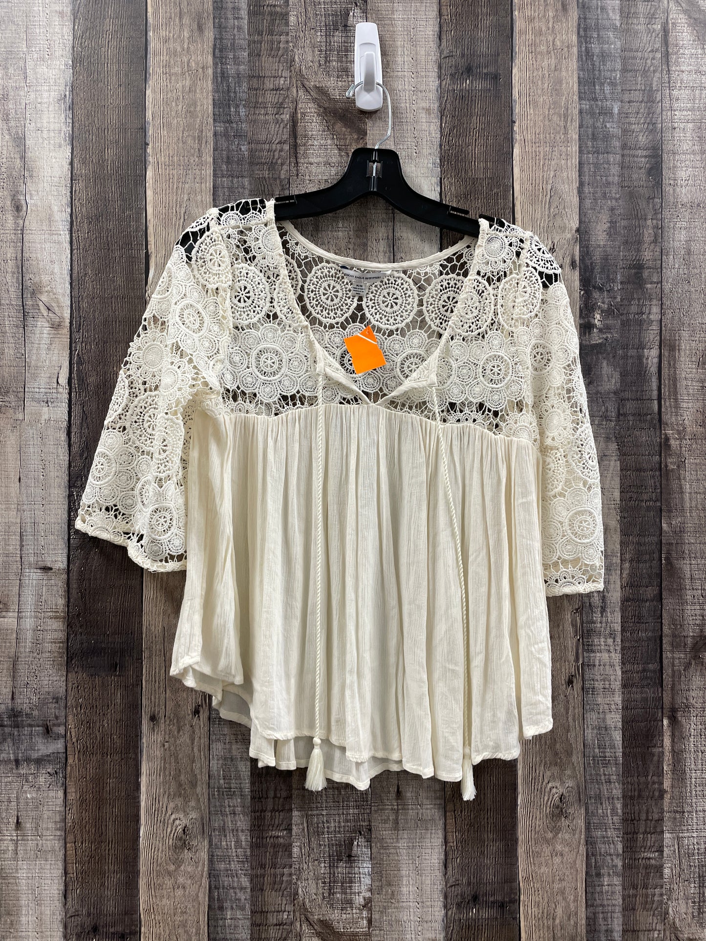 Top 3/4 Sleeve By American Eagle Size: M