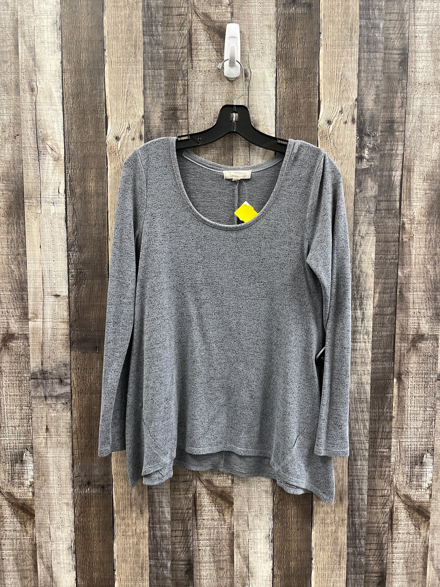 Top Long Sleeve By Hippie Rose In Grey, Size: S