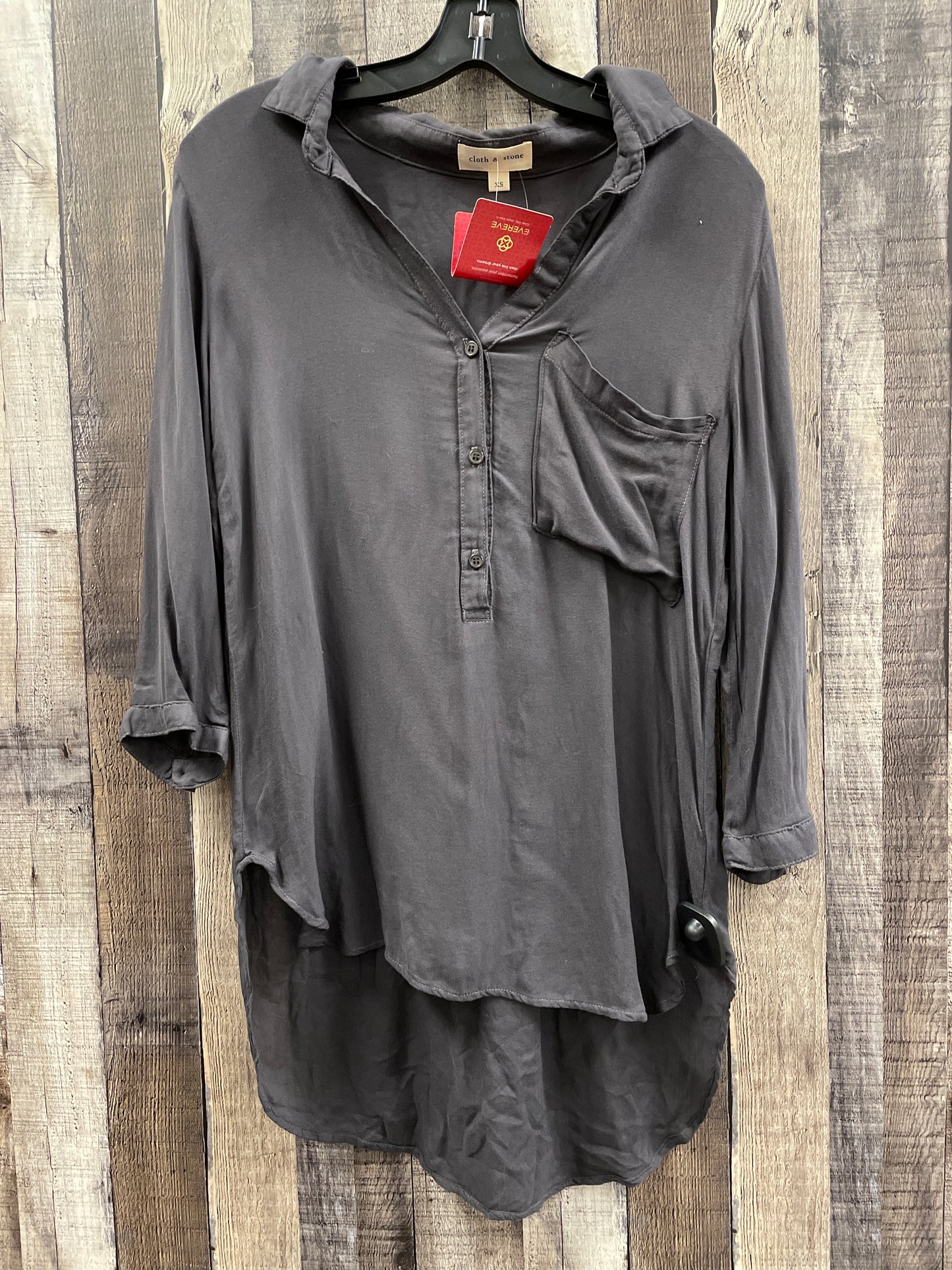 Top Long Sleeve By Cloth & Stone In Grey, Size: Xs