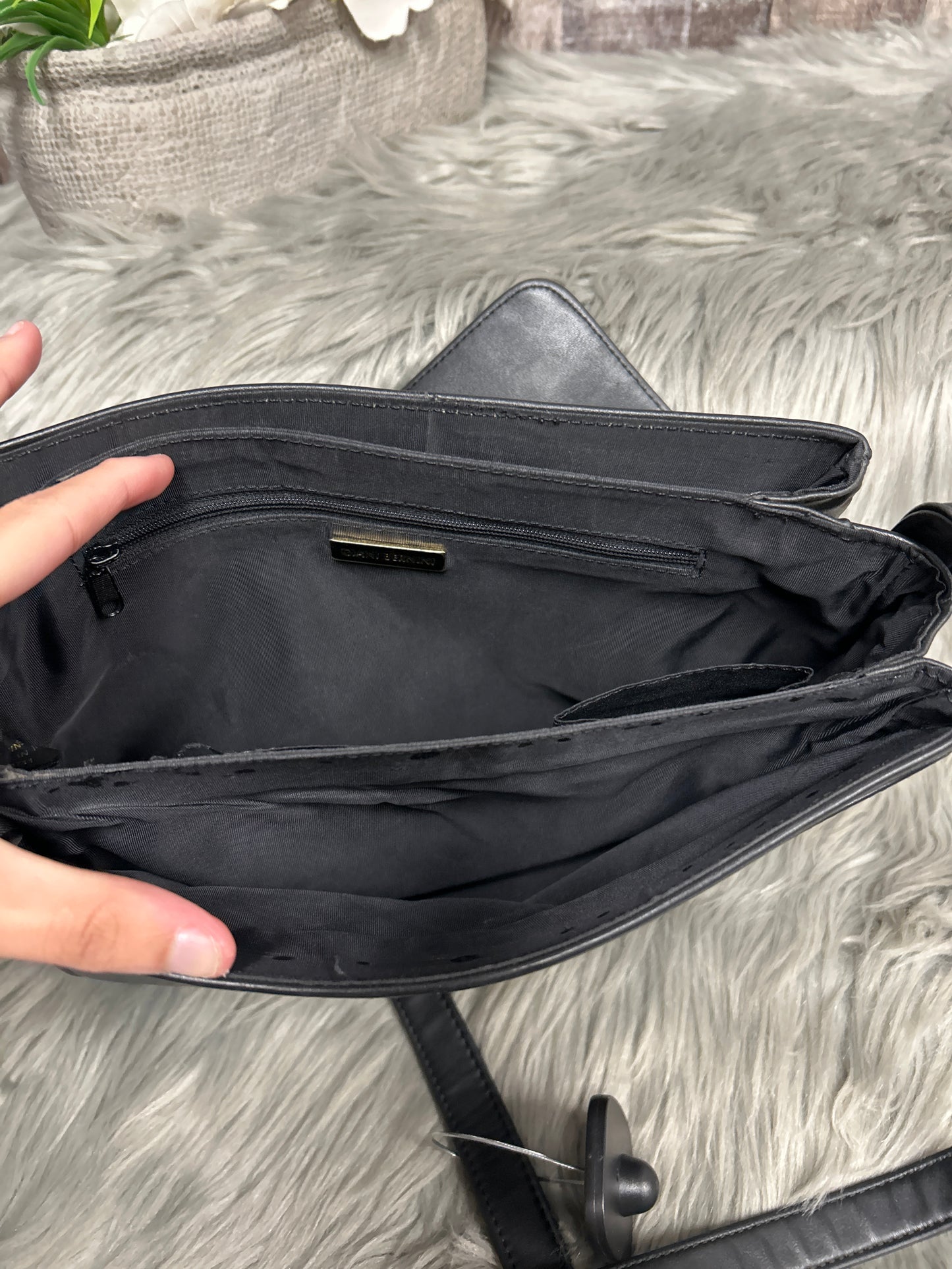 Crossbody Leather By Giani Bernini, Size: Medium