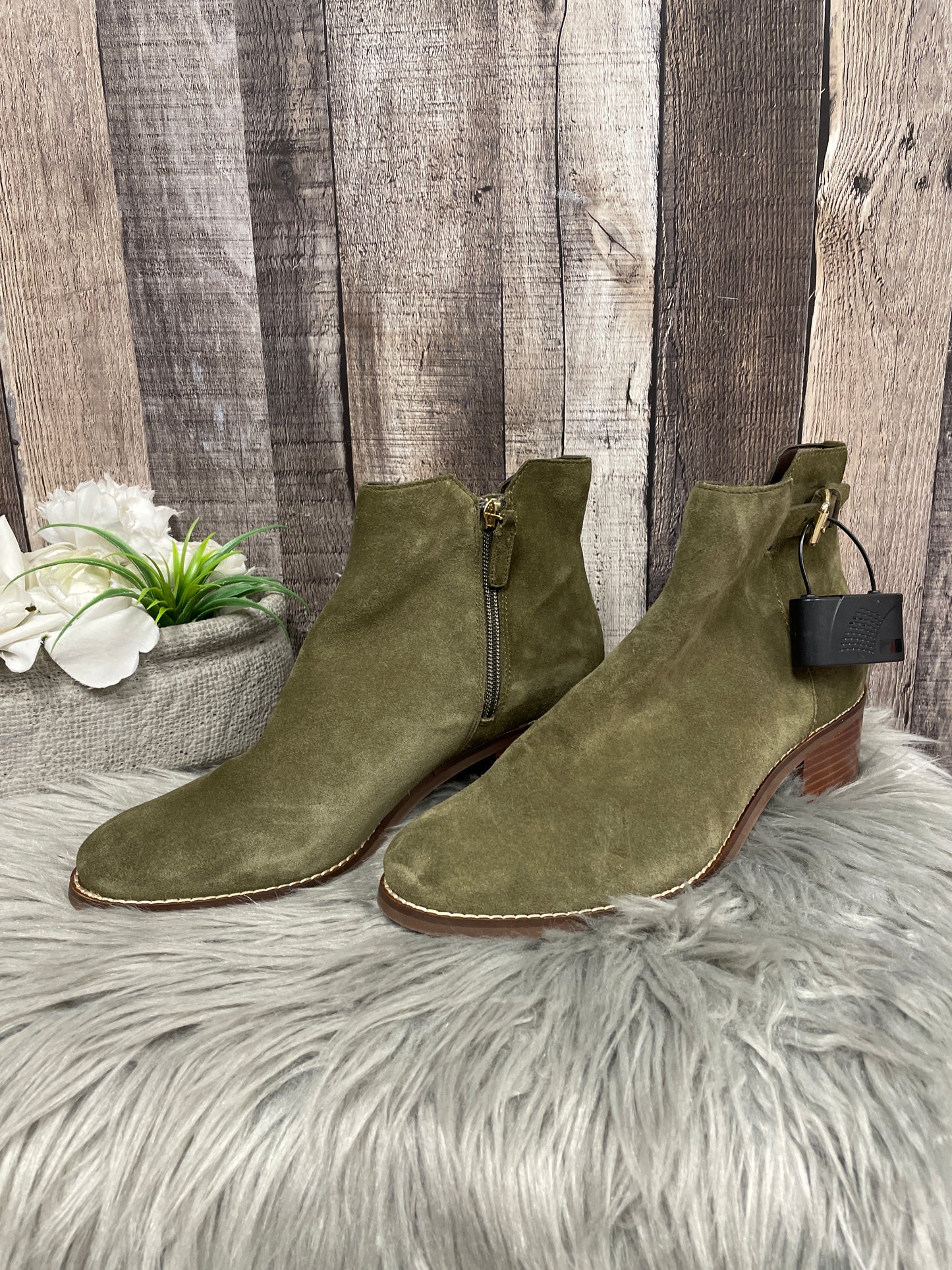 Boots Ankle Heels By Cole-haan In Green, Size: 8.5